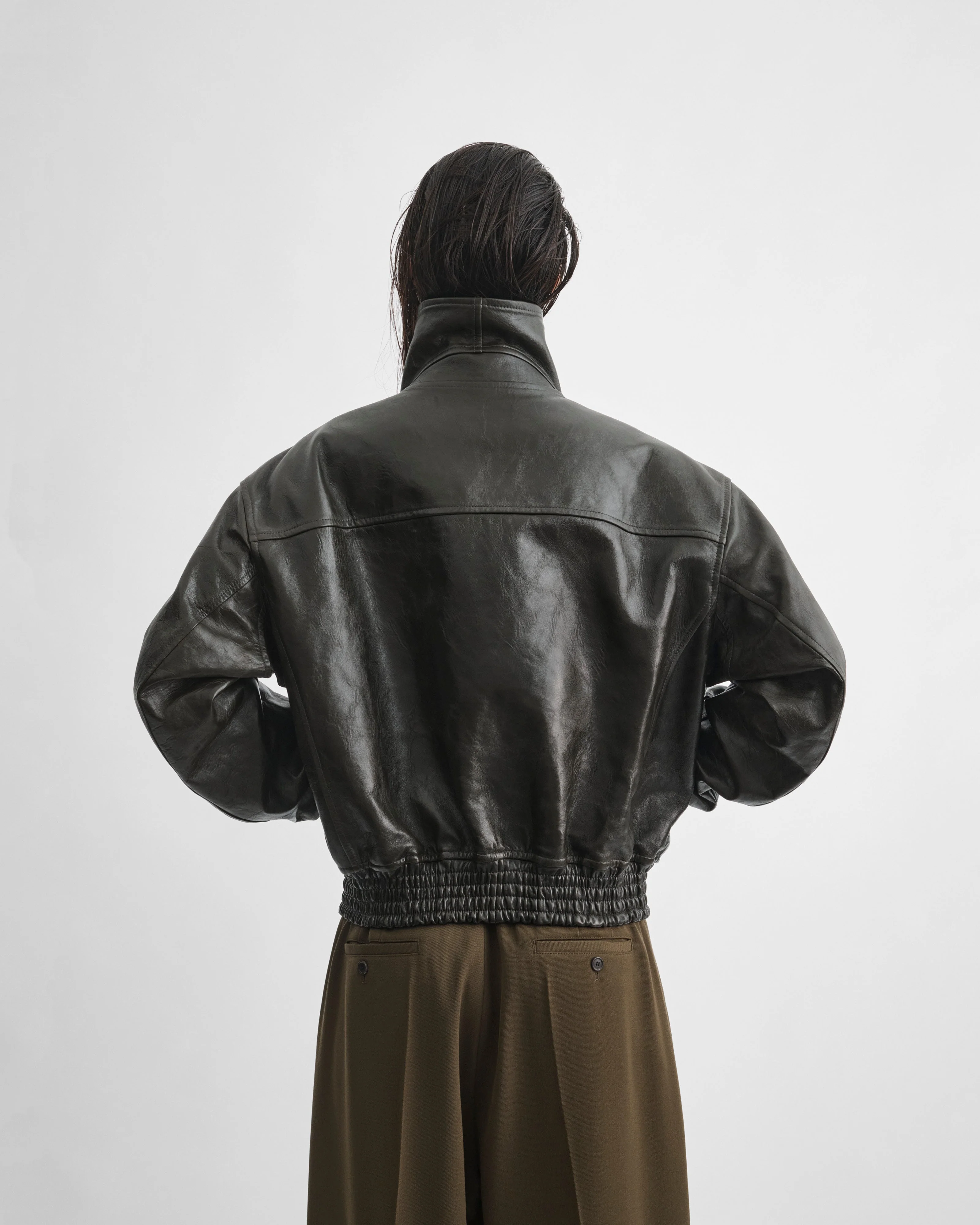 AVIATOR JACKET | dark emerald leather - Image 4