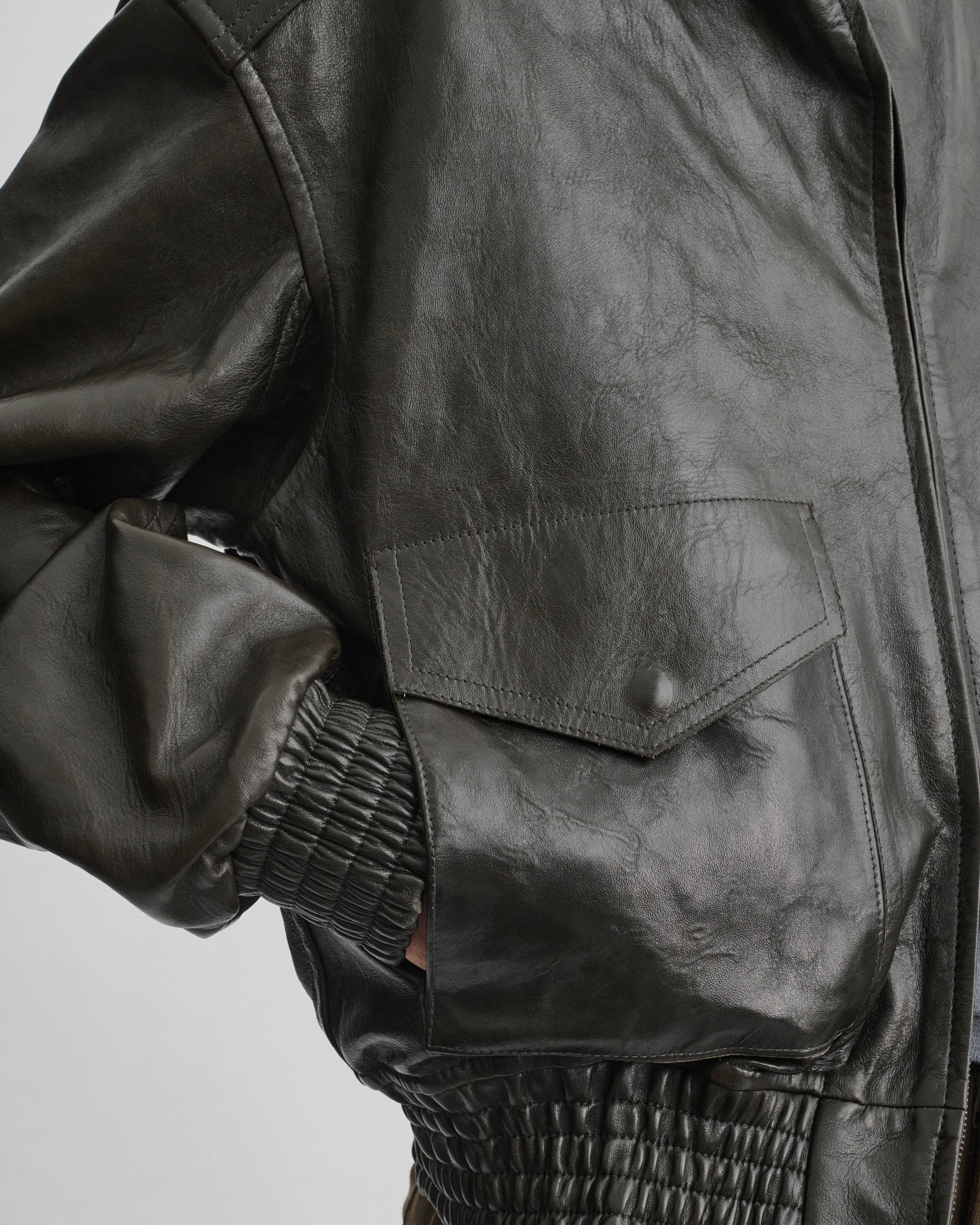 AVIATOR JACKET | dark emerald leather - Image 6