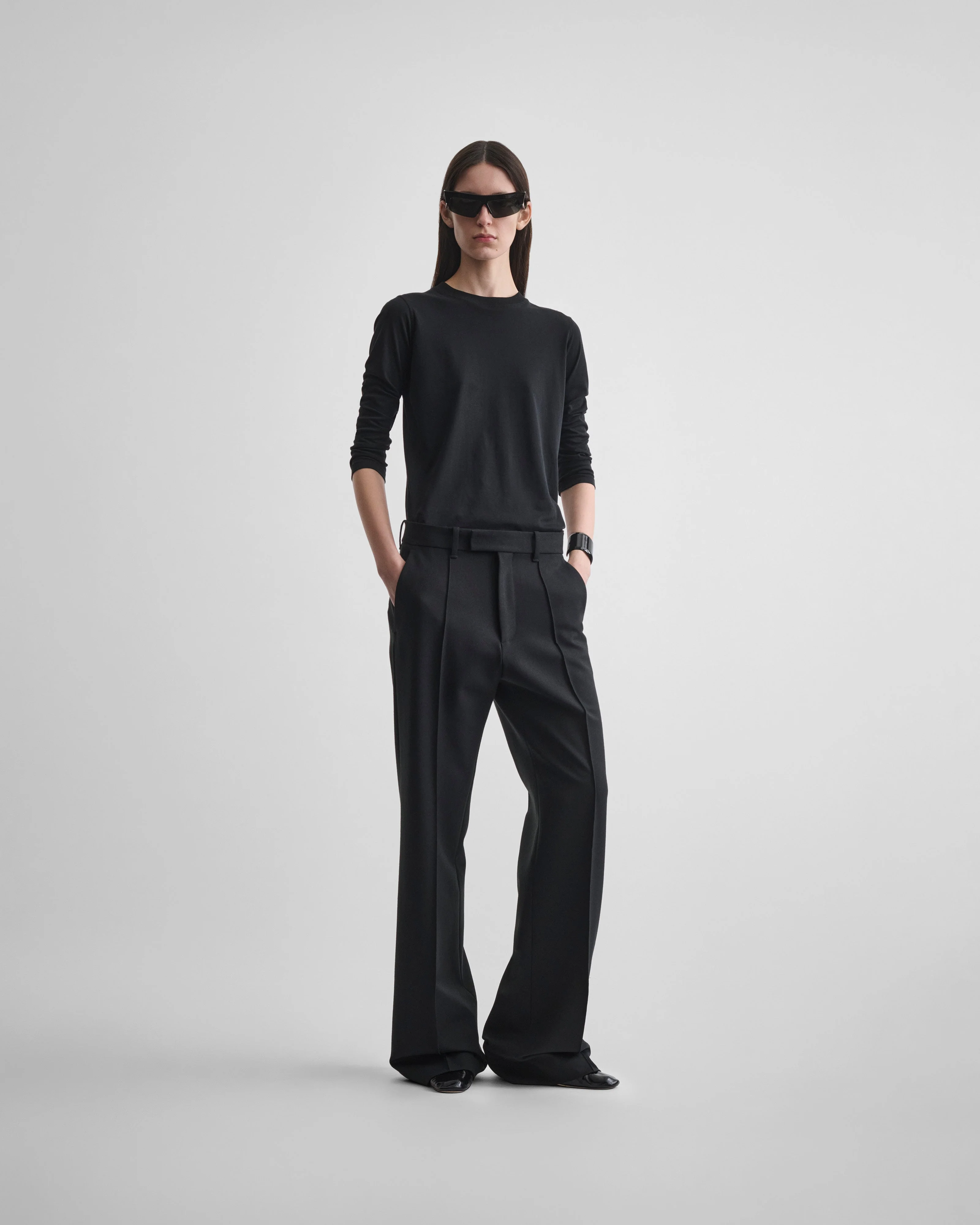 BOYISH TAILORED TROUSERS | black wool - Image 3