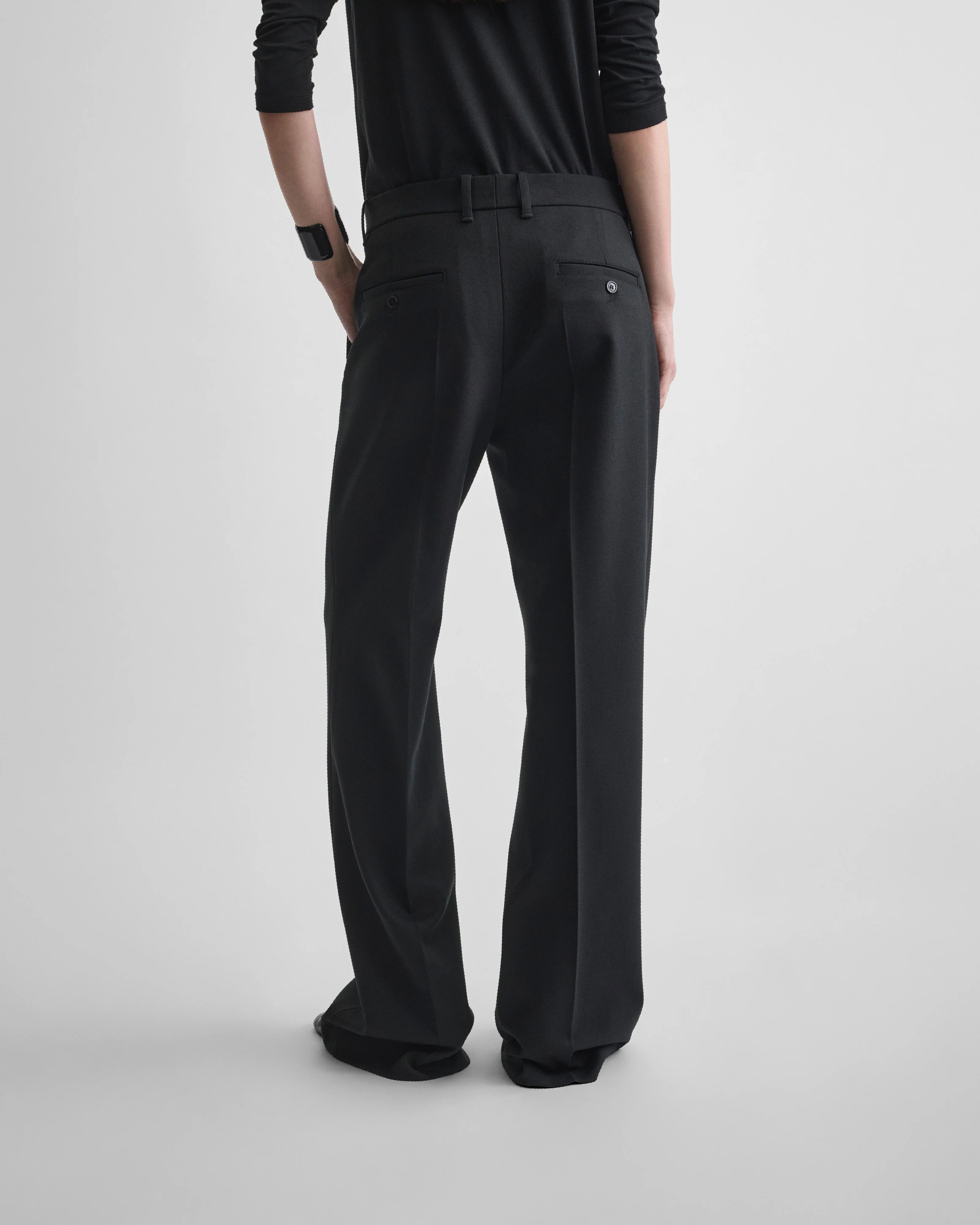 BOYISH TAILORED TROUSERS | black wool - Image 4