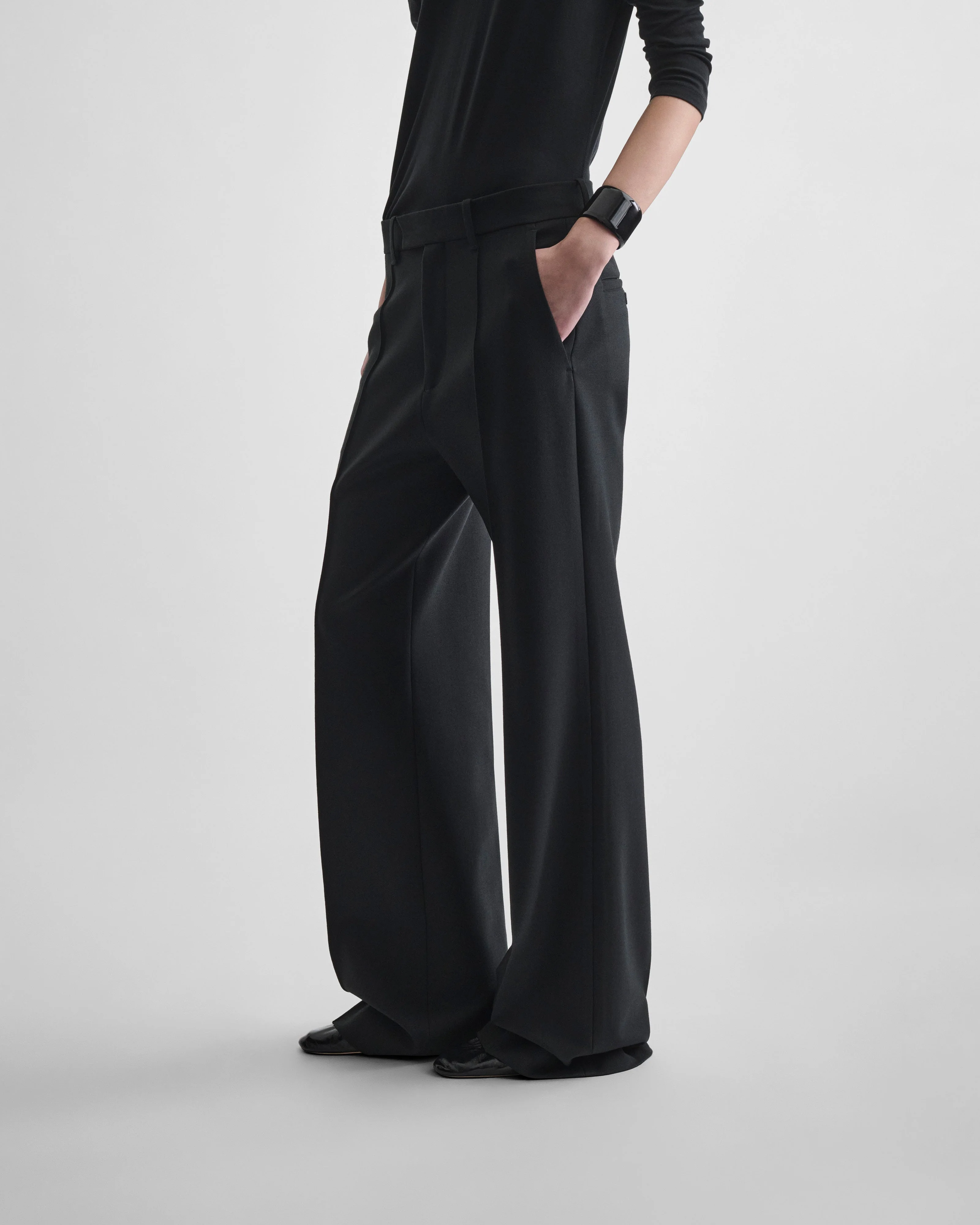 BOYISH TAILORED TROUSERS | black wool - Image 5