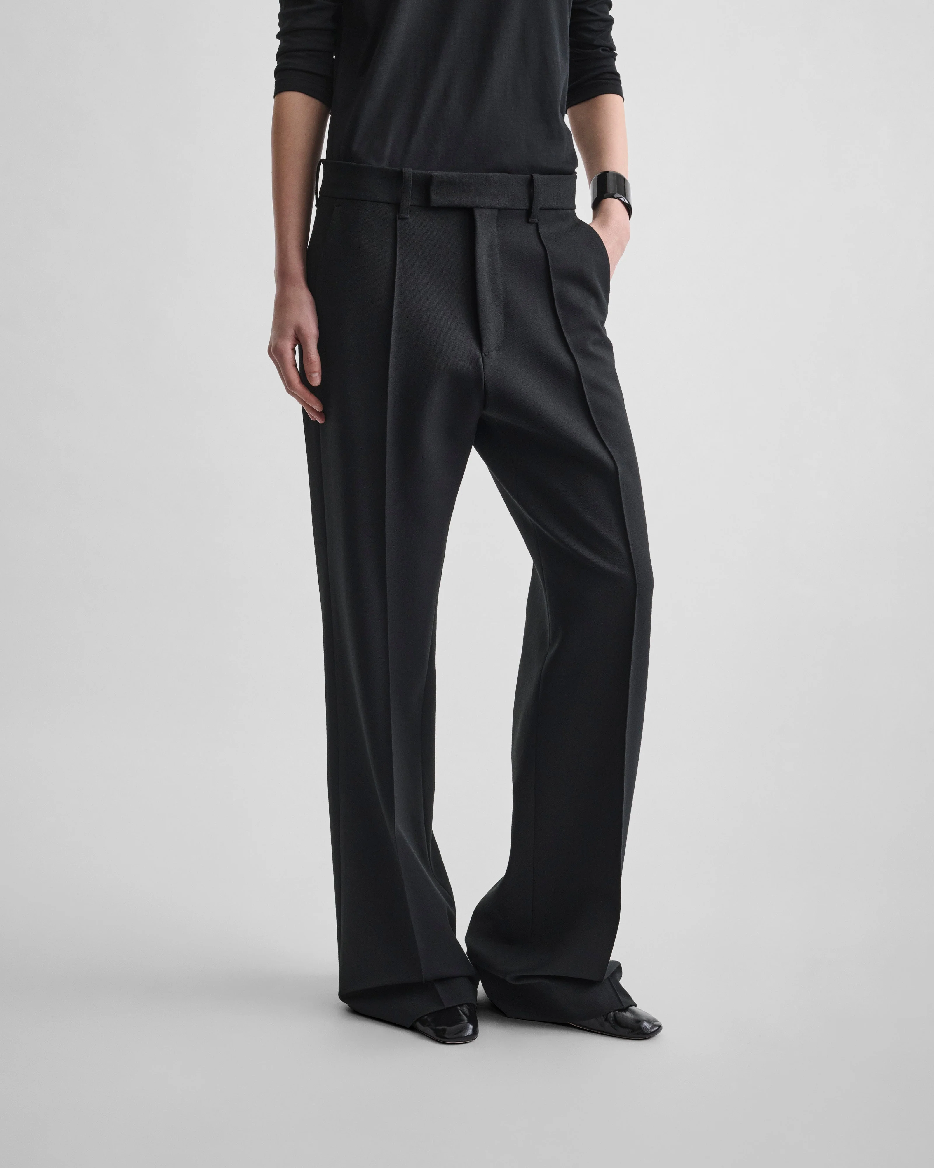 BOYISH TAILORED TROUSERS | black wool - Image 6