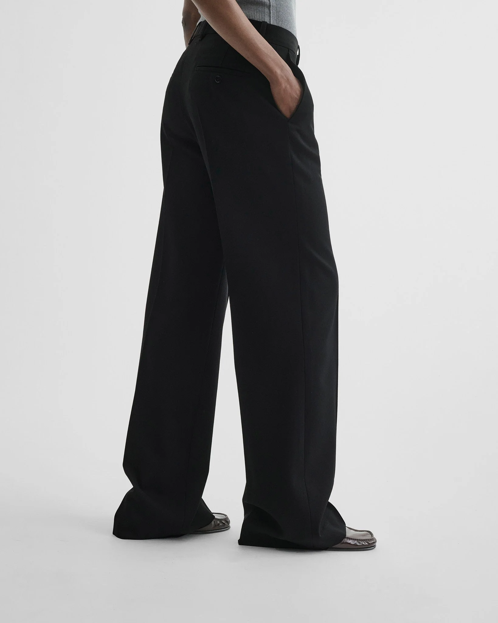 BOYISH TAILORED TROUSERS | black wool - Image 5