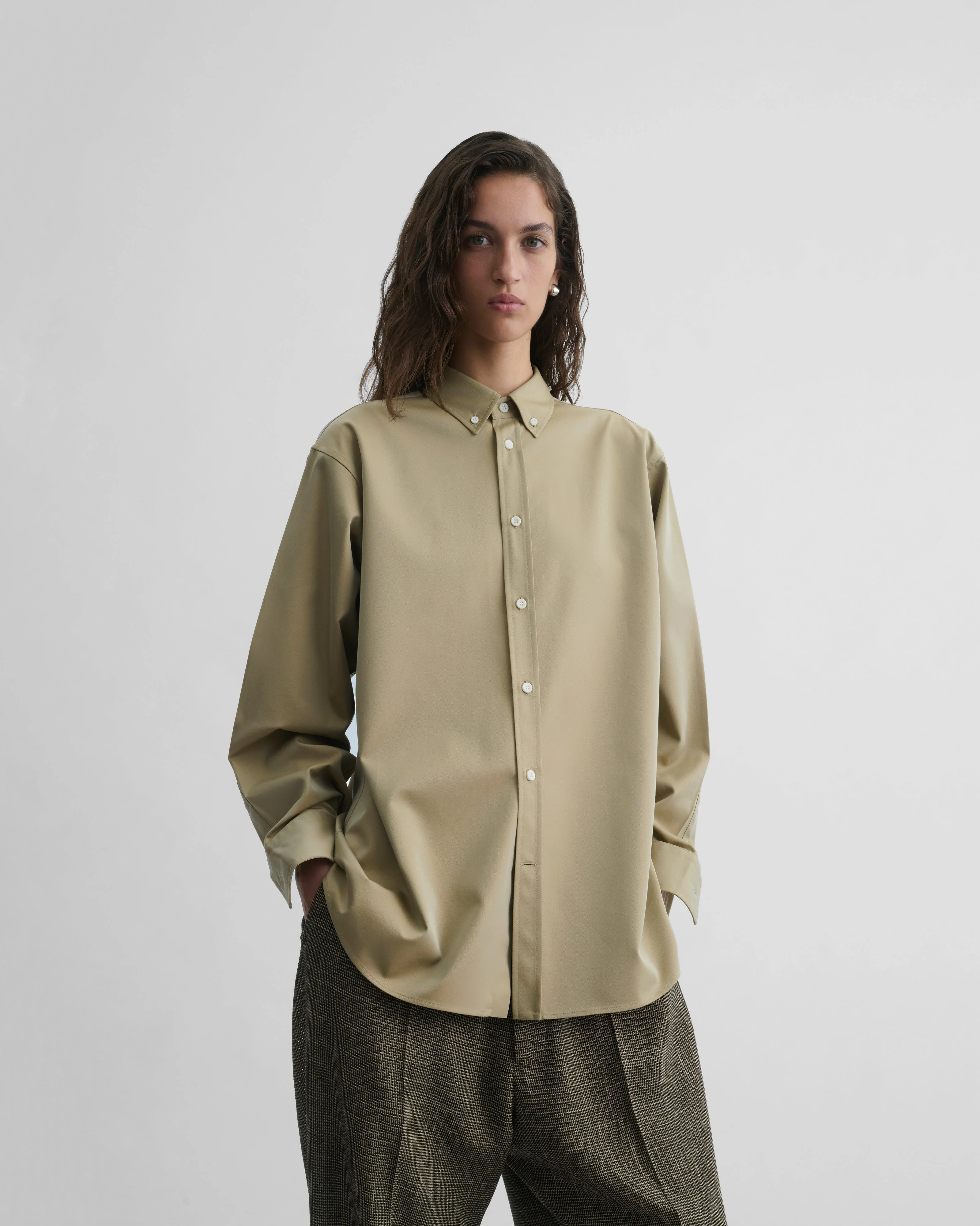 BUTTON COLLAR SHIRT | trench cotton - Image 3