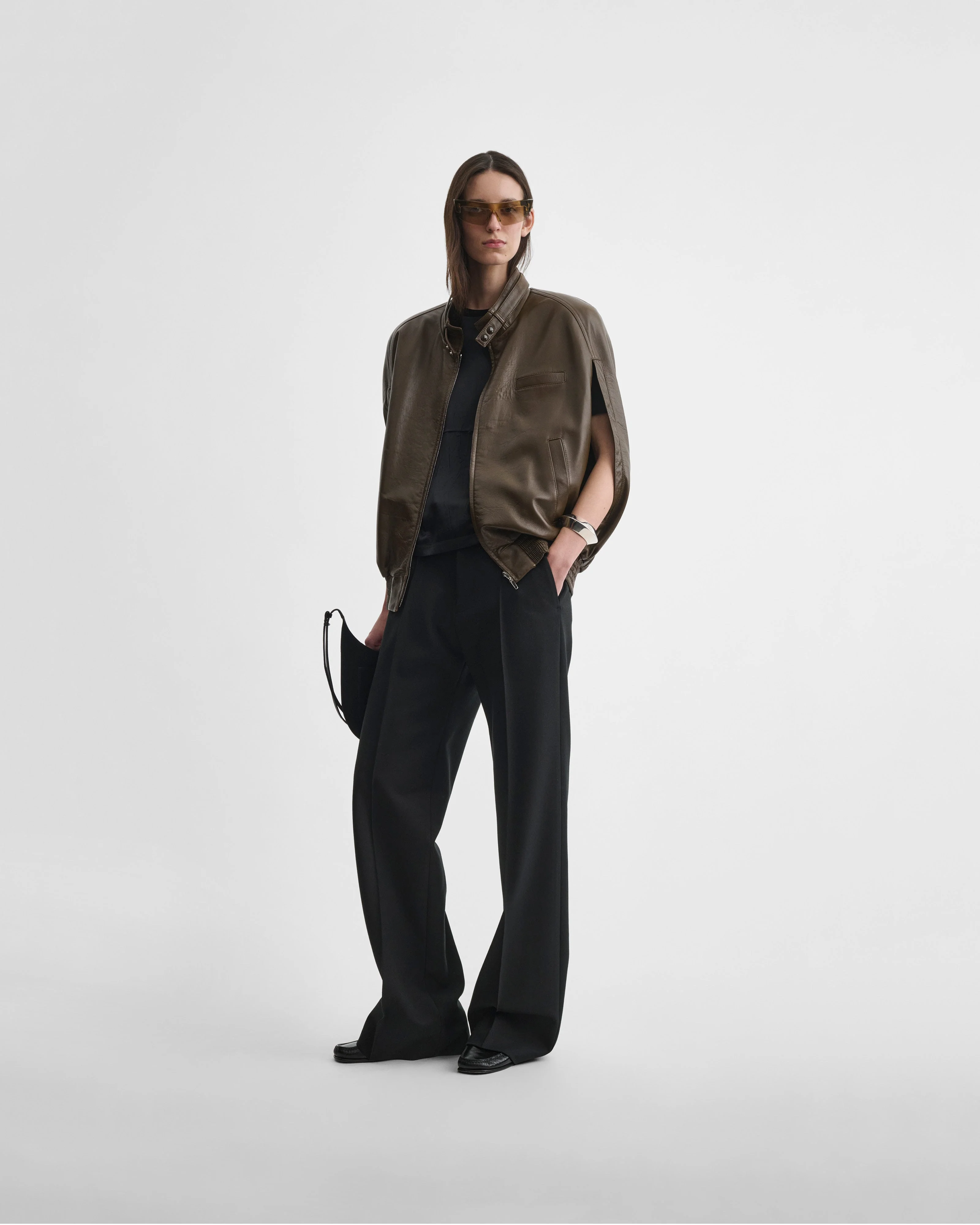 CAPE BOMBER | green bronze leather - Image 3