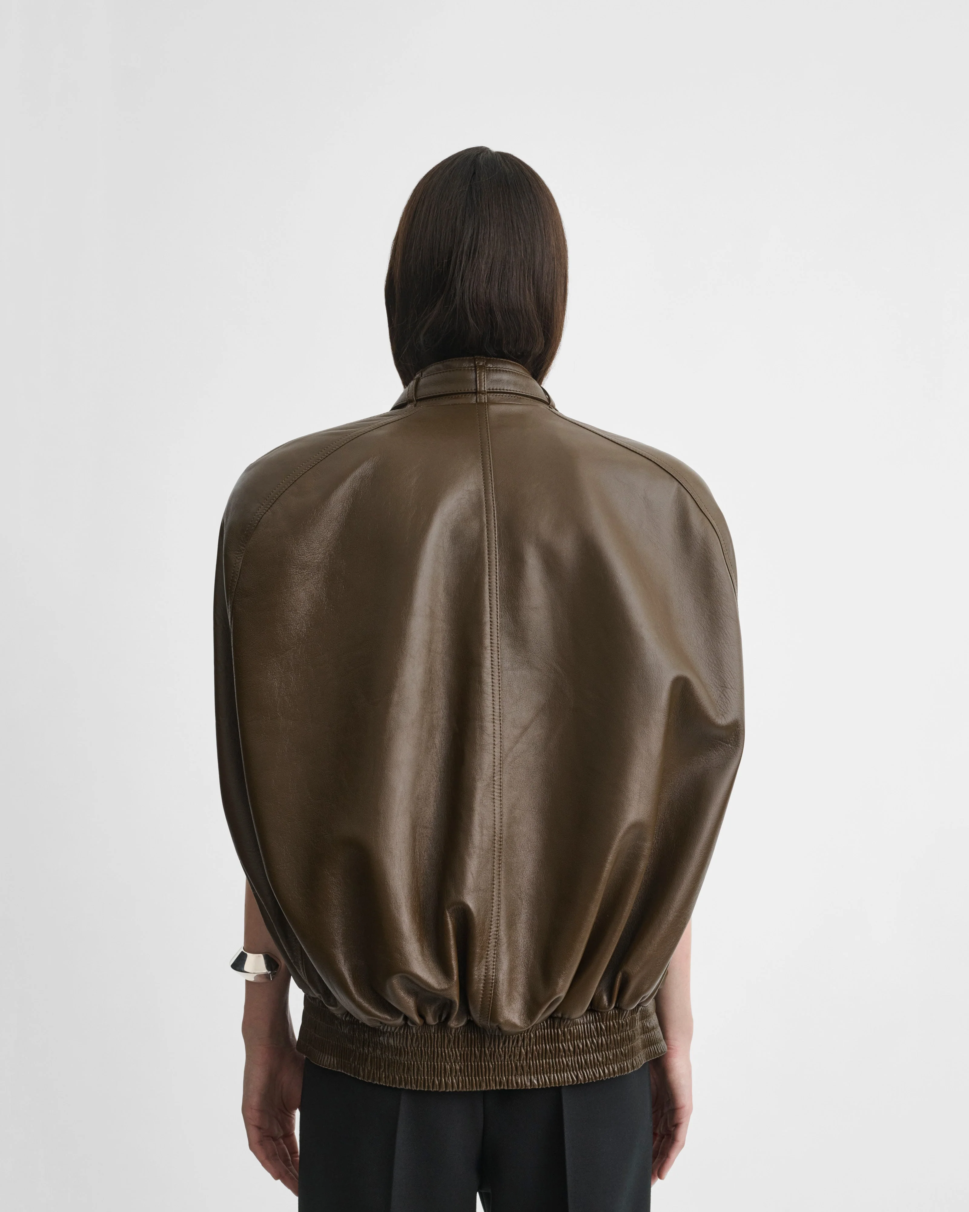 CAPE BOMBER | green bronze leather - Image 6