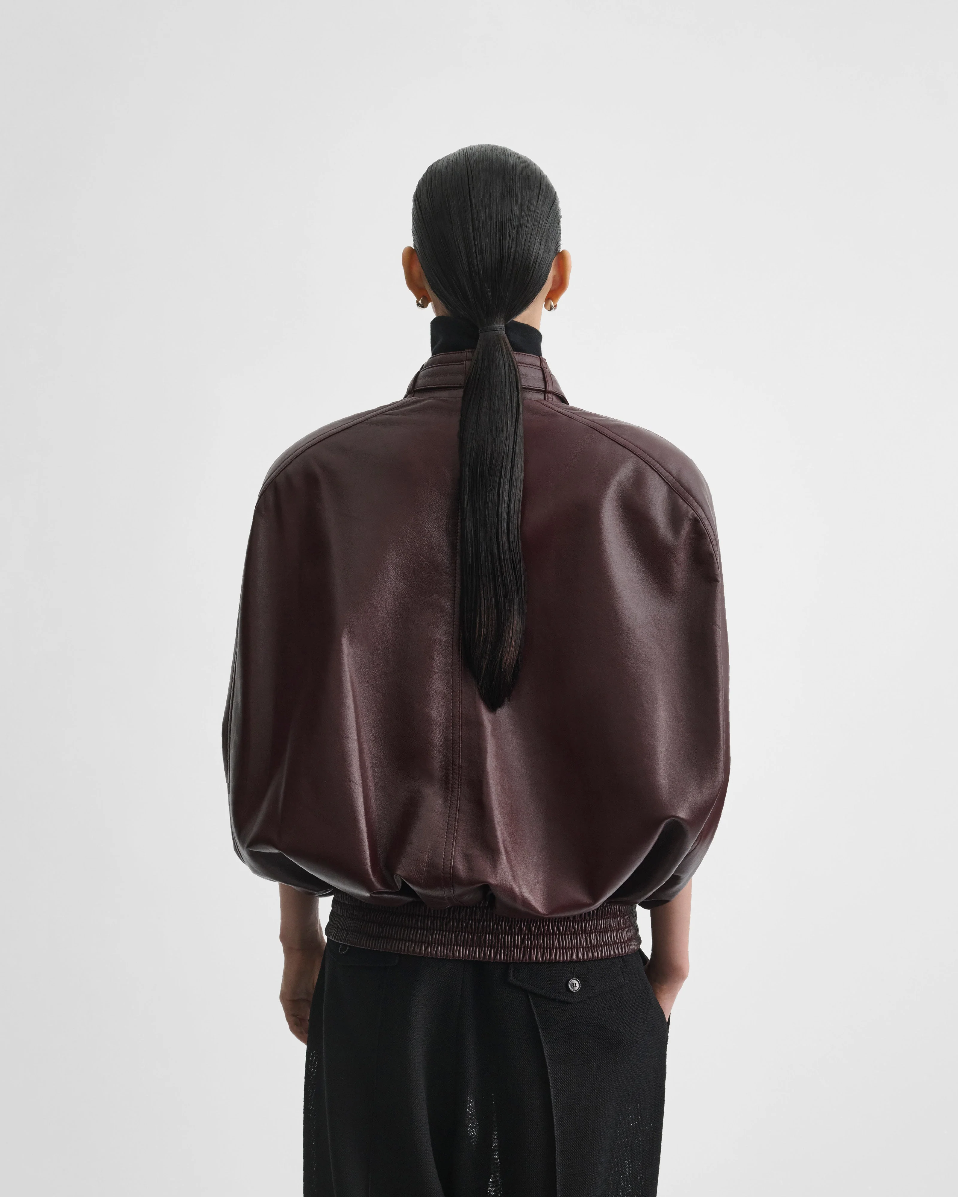 CAPE BOMBER | merlot leather - Image 4