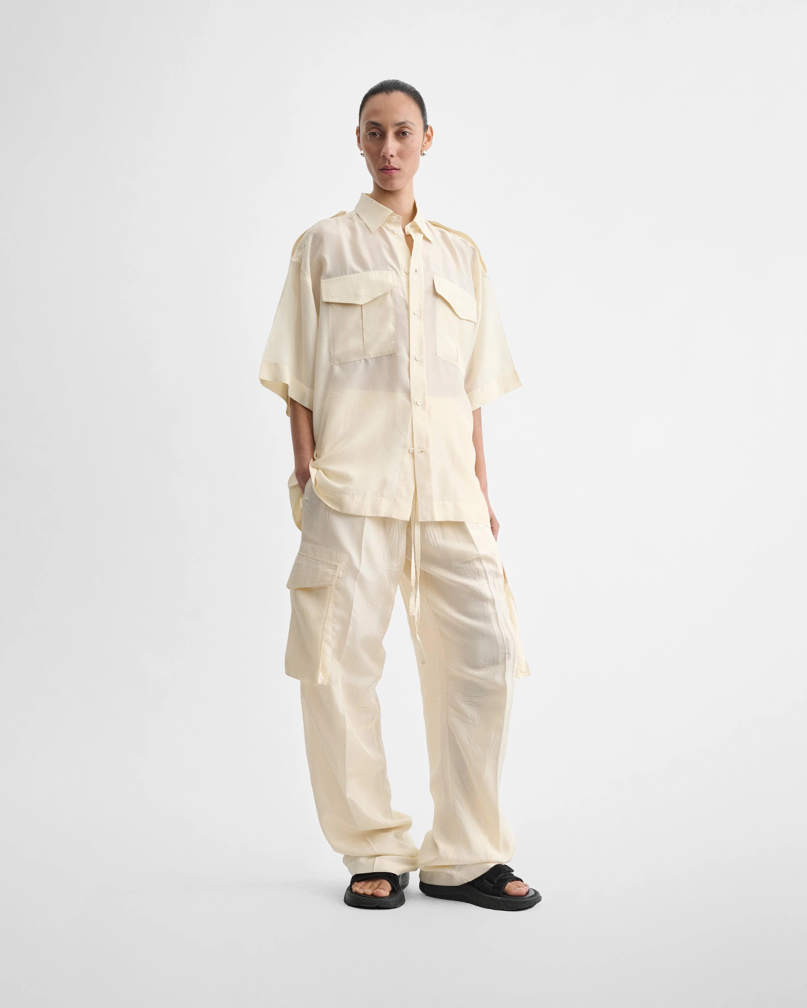 CARGO TROUSERS | vanilla silk - Image 3