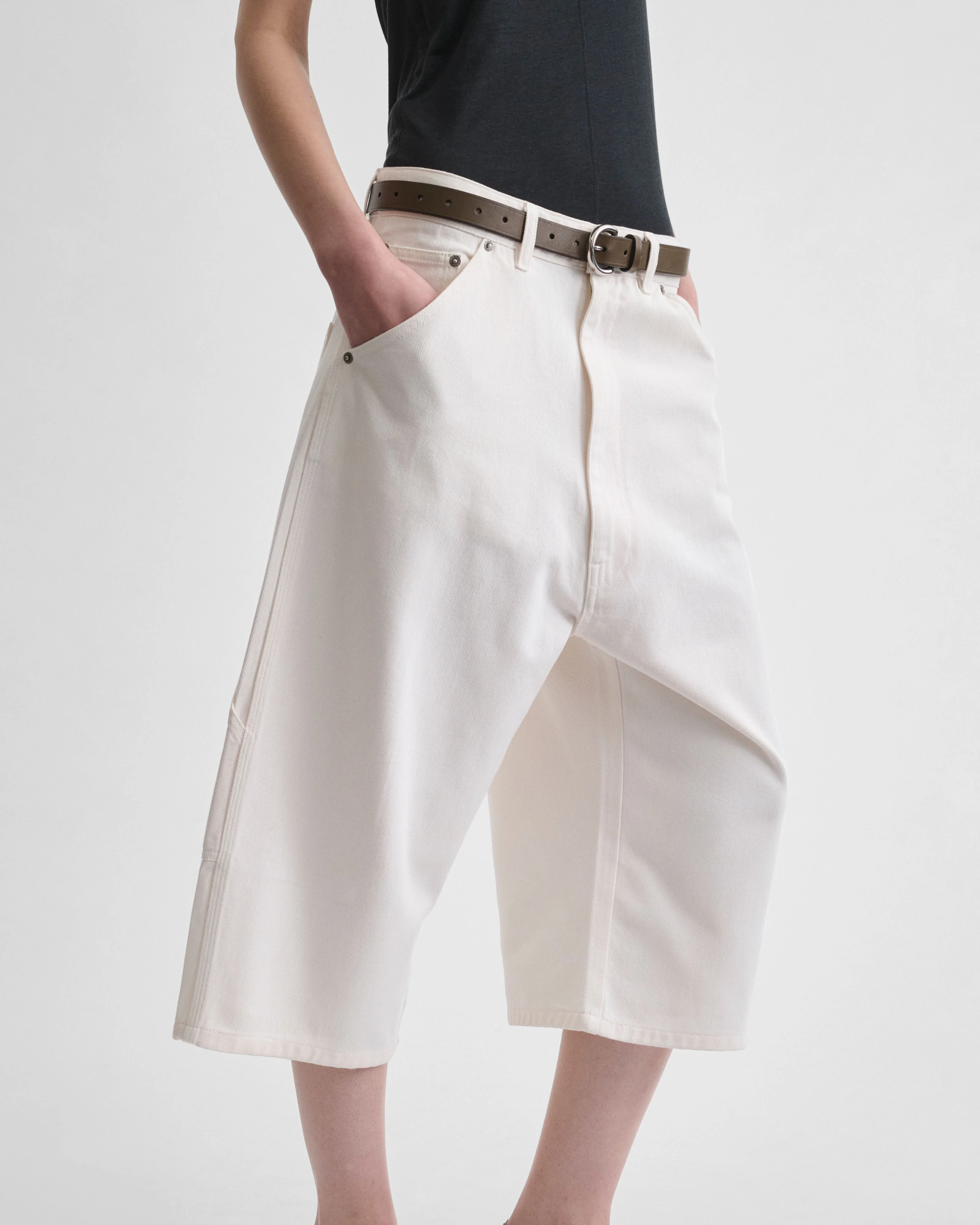 CARPENTER SHORTS | pale blush cotton - Image 5
