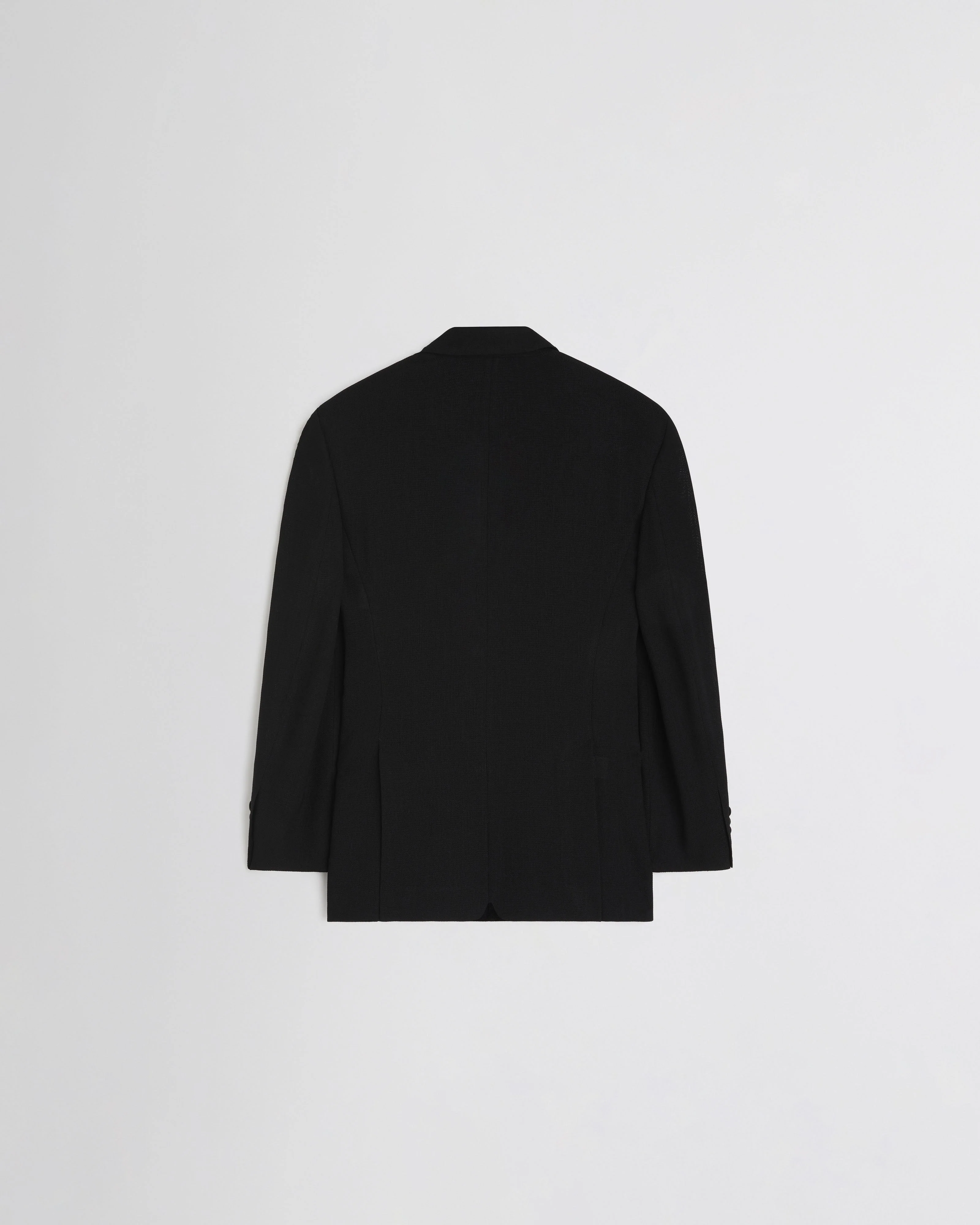 CINCHED TAILORED JACKET | black woven viscose - Image 2