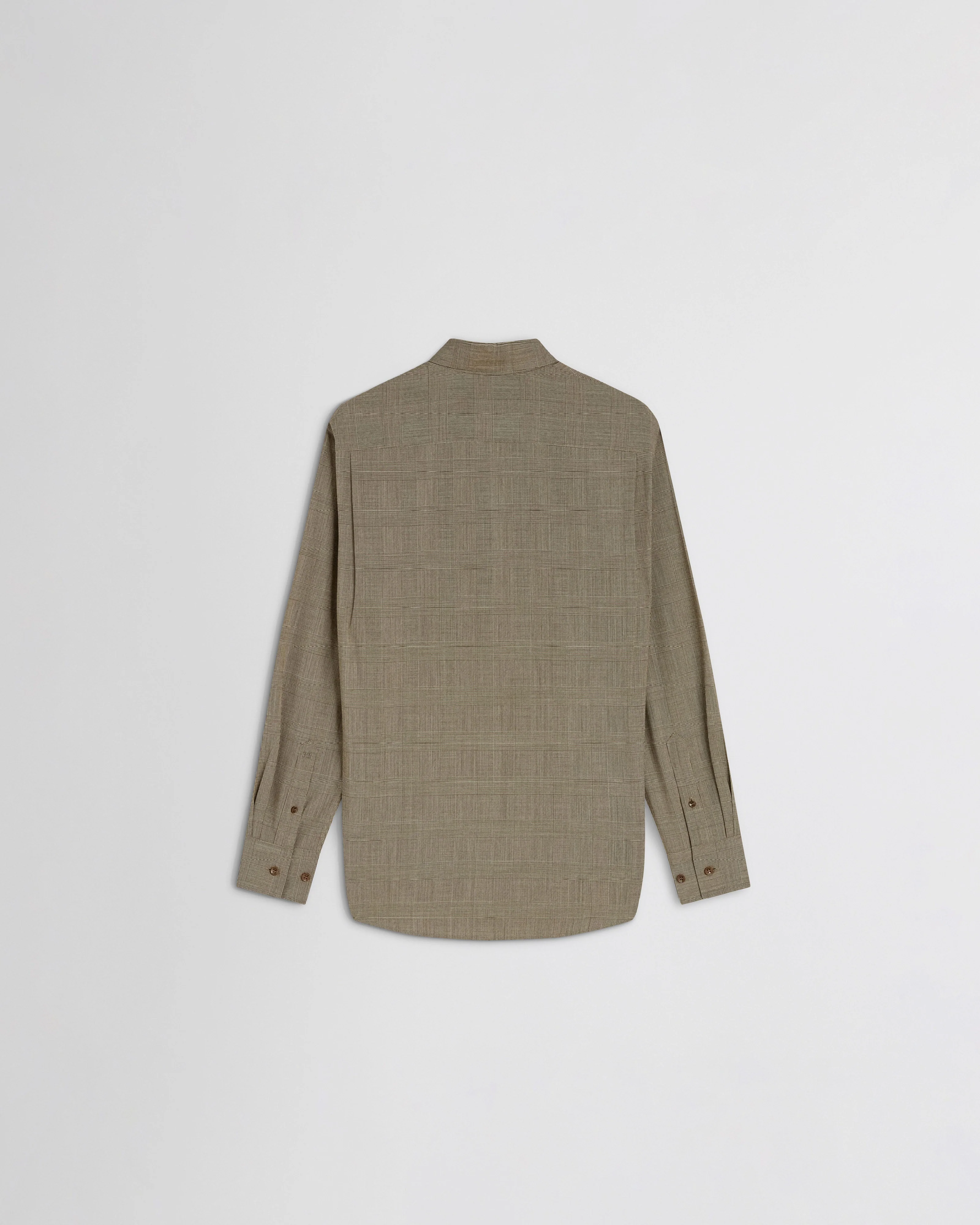 CLASSIC SHIRT | brown-beige wool - Image 2