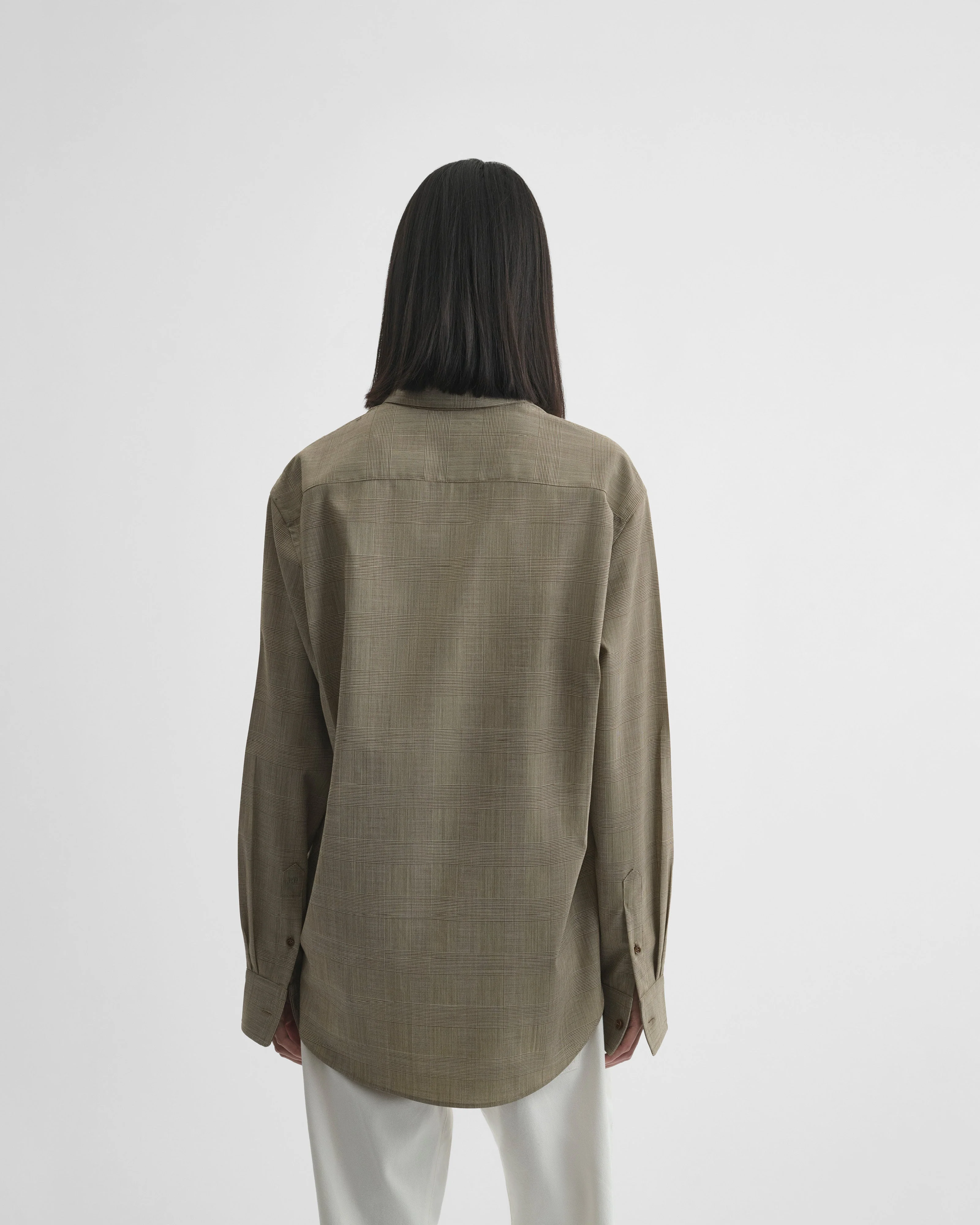 CLASSIC SHIRT | brown-beige wool - Image 6