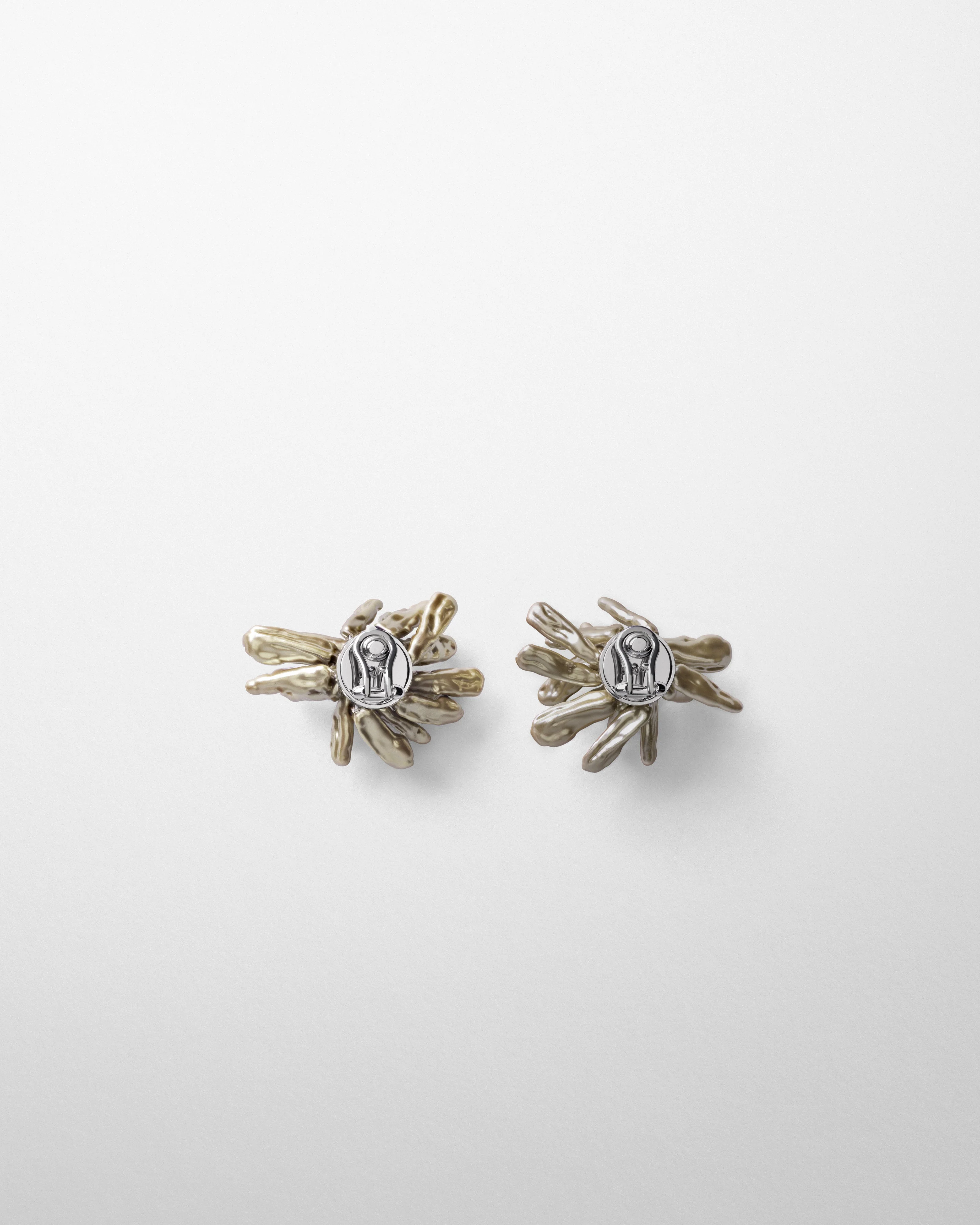 CLUSTER EARRINGS | mink/ash resin - Image 2