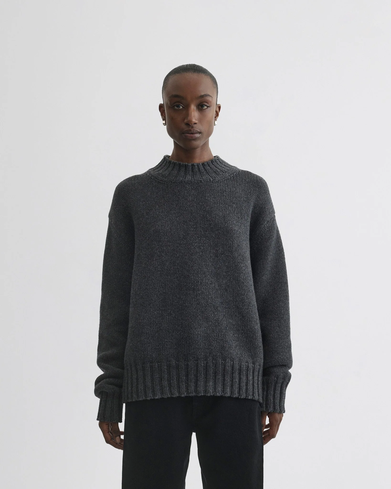 CREWNECK JUMPER | grey cashmere - Image 4