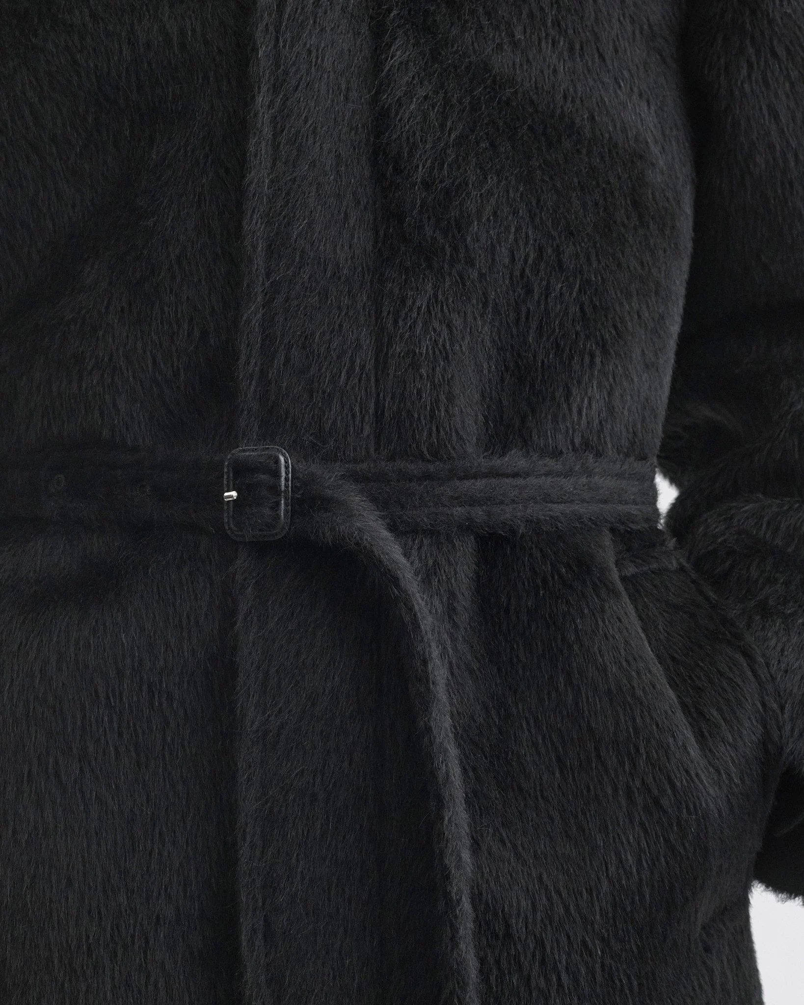 CROPPED CAR COAT | black alpaca wool - Image 5