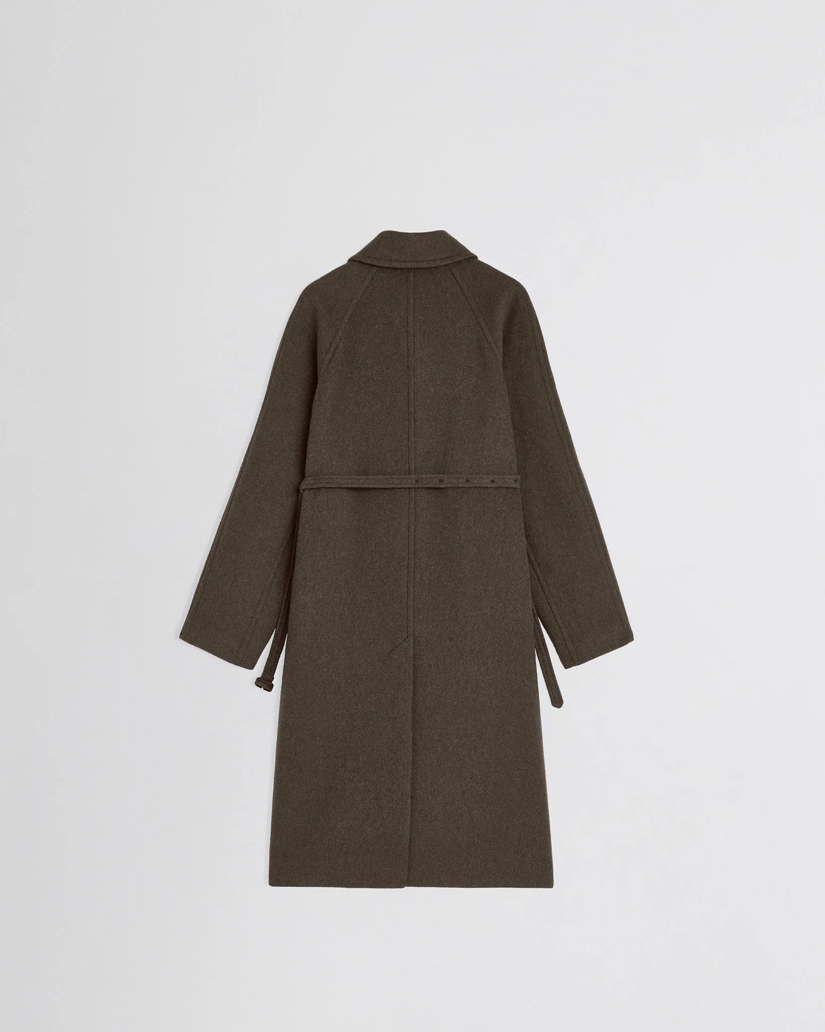 CURVE SHOULDER COAT | brown cashmere - Image 2