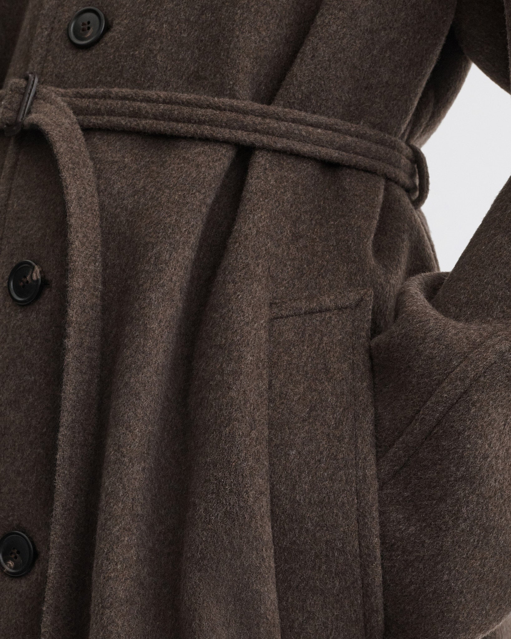 CURVE SHOULDER COAT | brown cashmere - Image 6