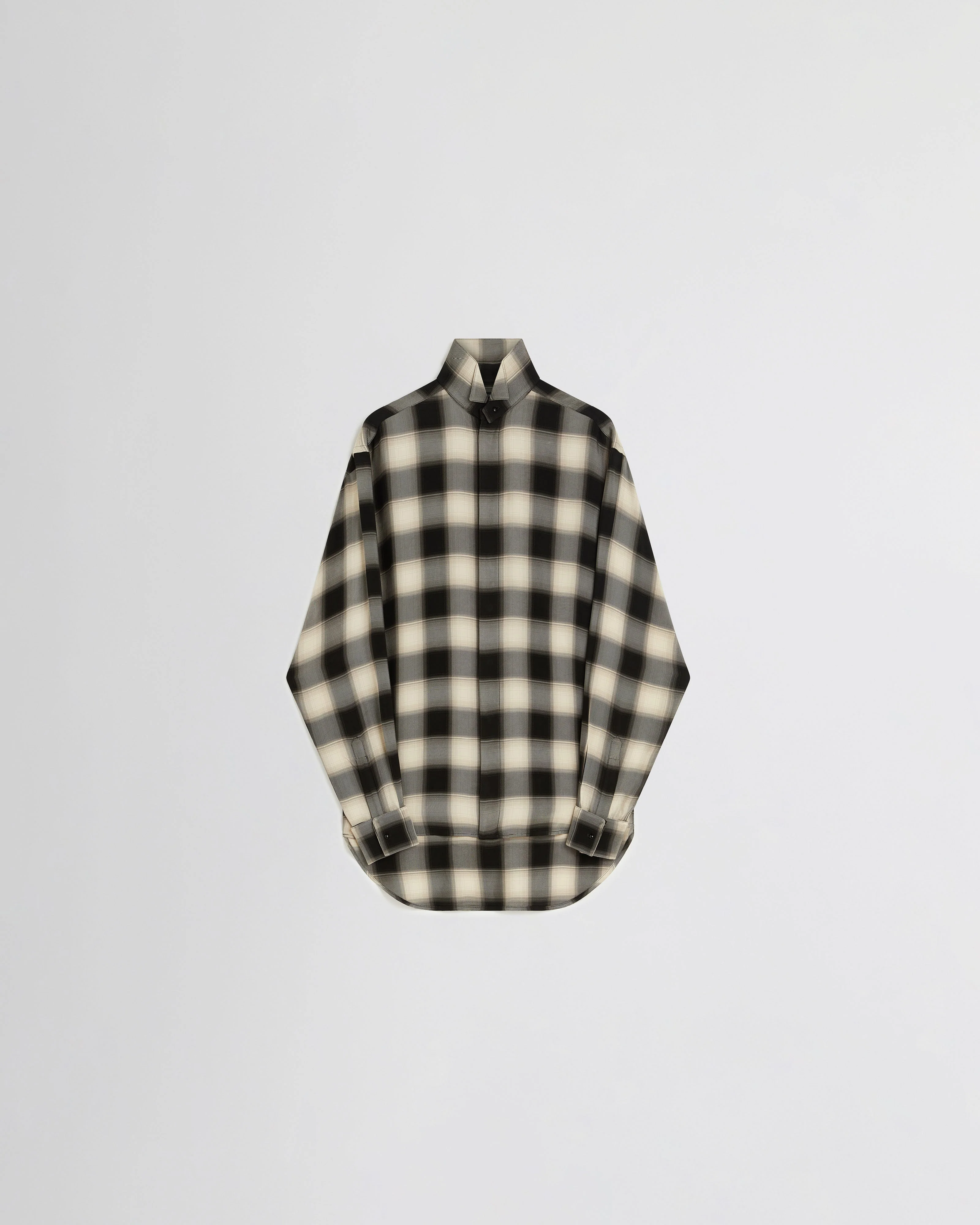 CUSTOM TUX SHIRT | b/b check viscose