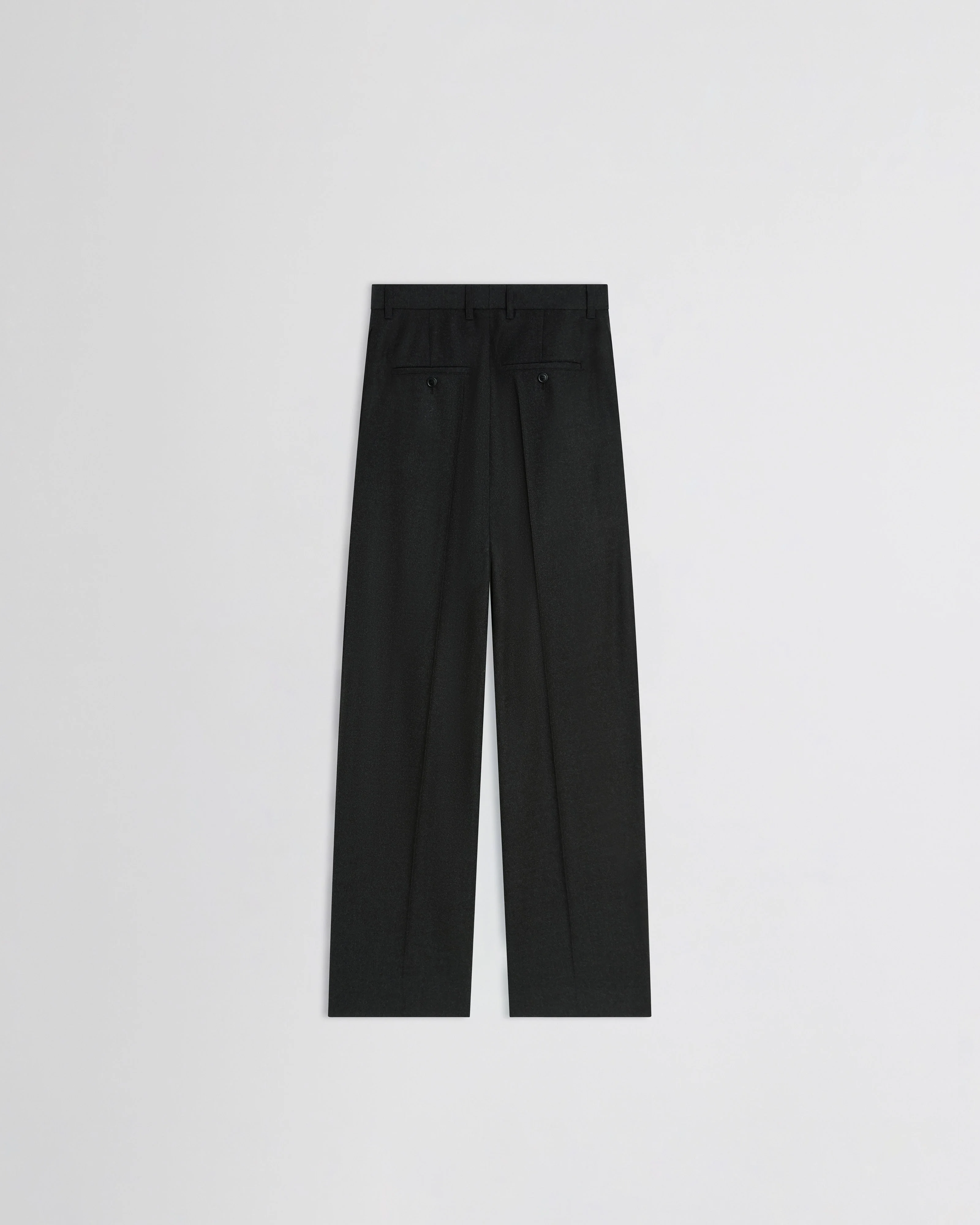 DOUBLE PLEAT TROUSERS | charcoal wool - Image 2