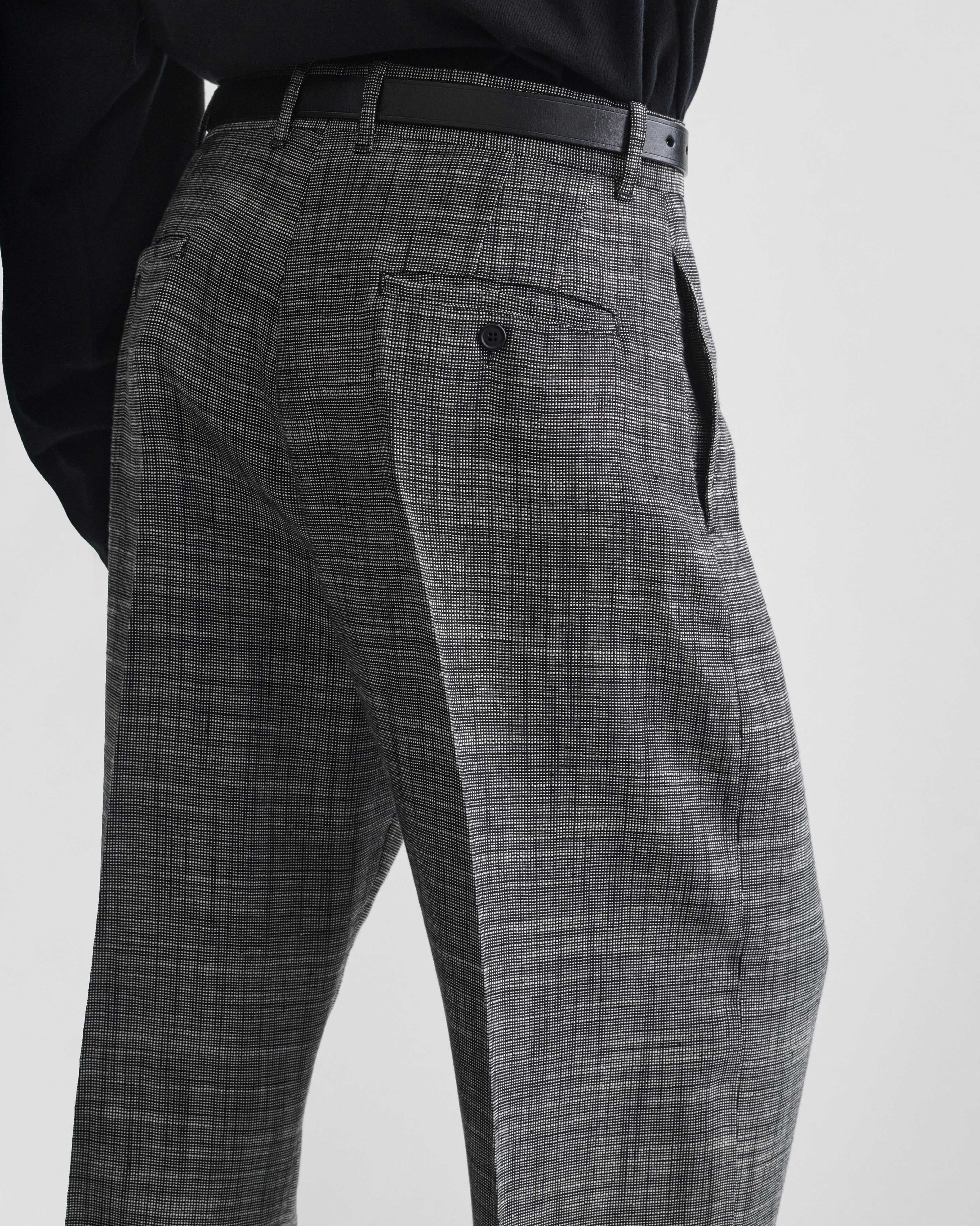 DROP TROUSERS | blue grey melange silk linen - Image 5