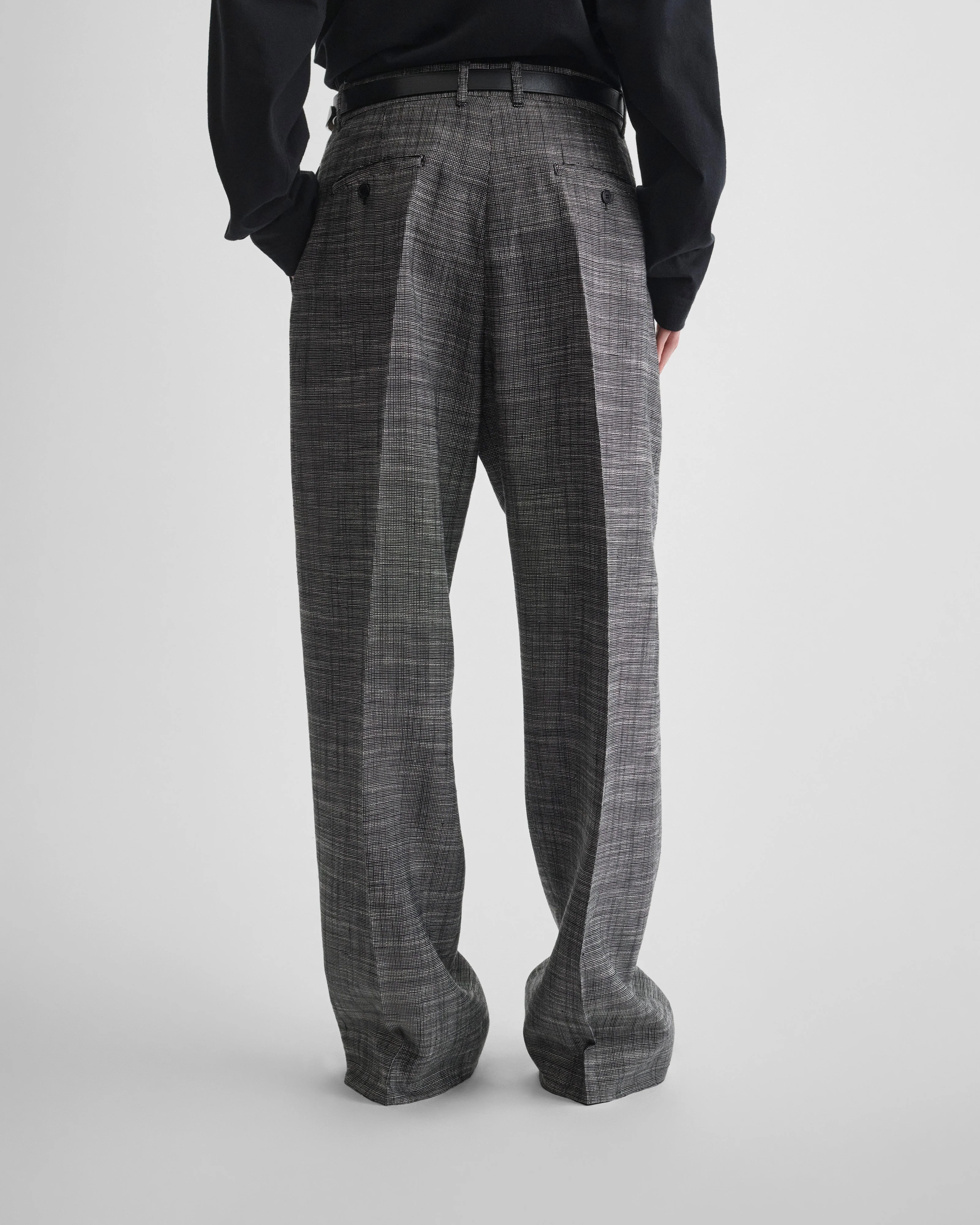 DROP TROUSERS | blue grey melange silk linen - Image 6