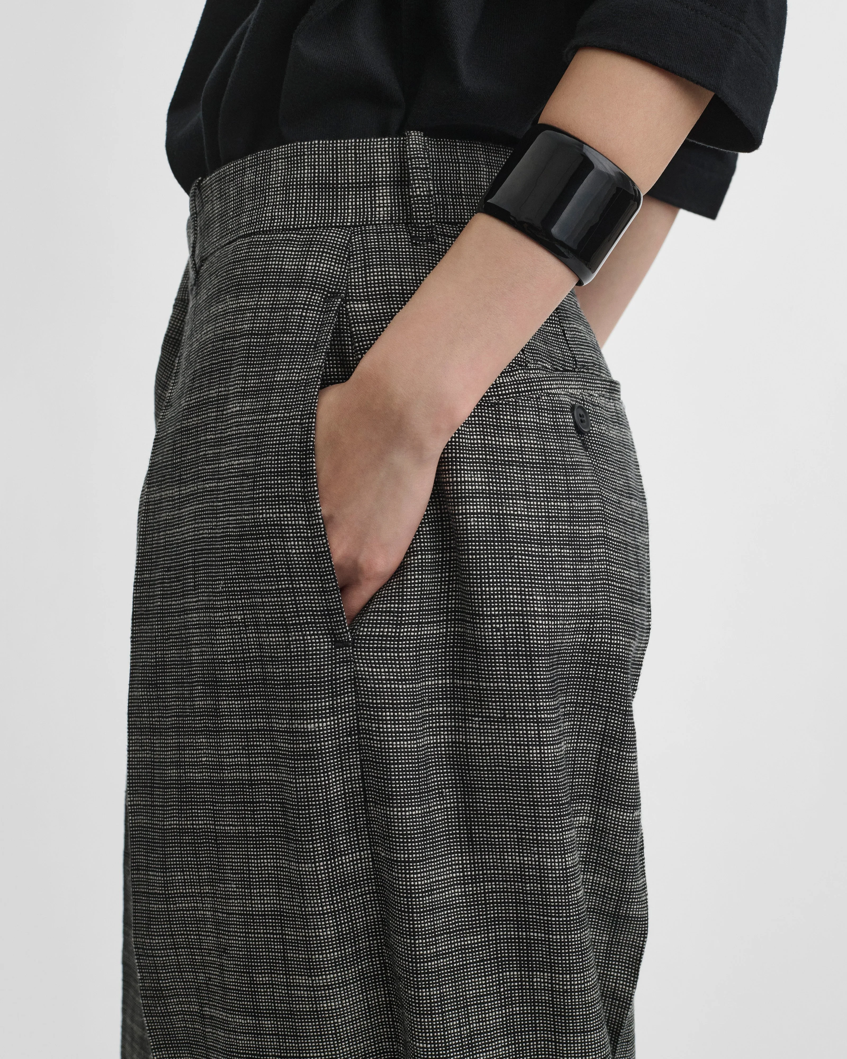 DROP TROUSERS | blue grey melange silk linen - Image 7