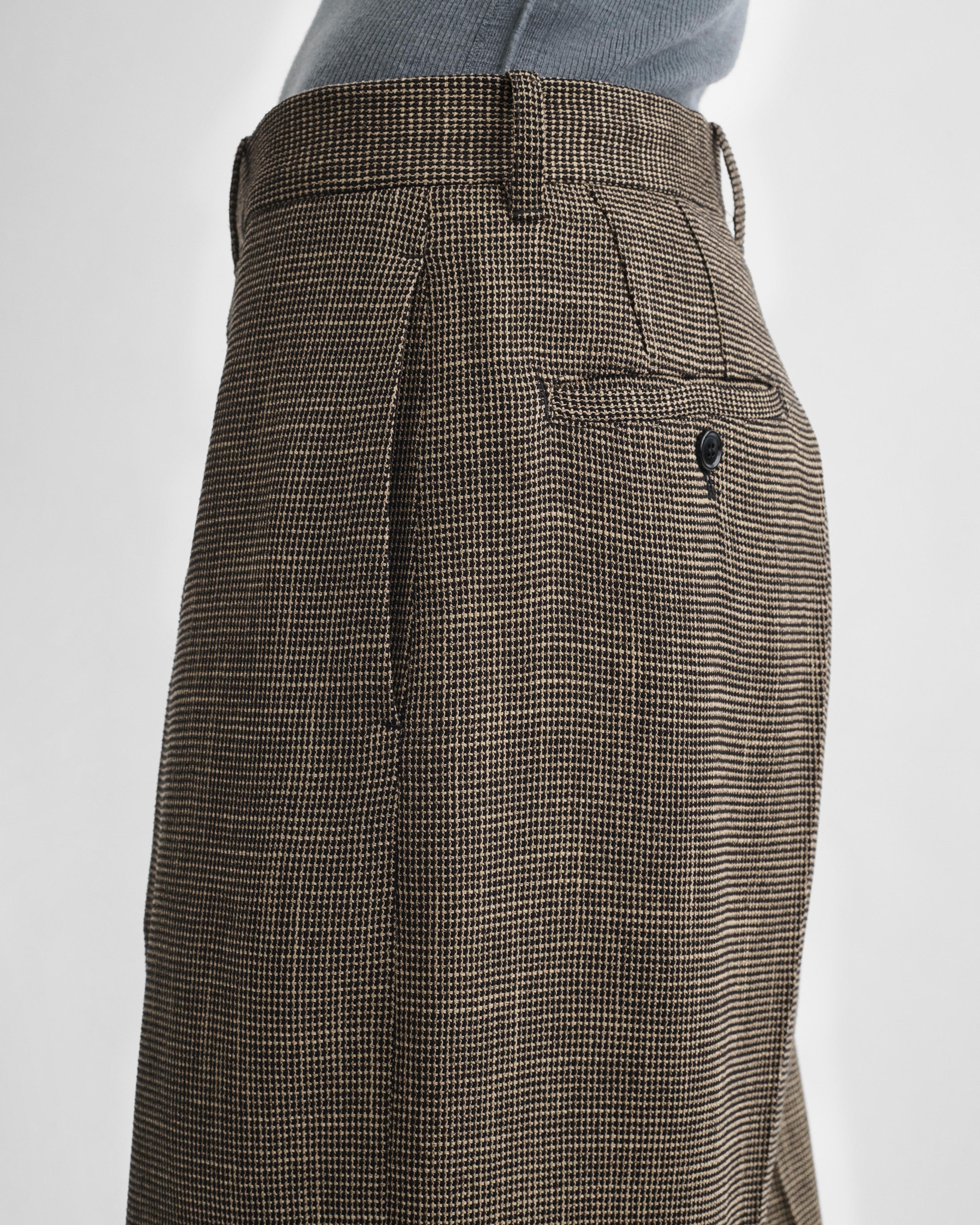 DROP TROUSERS | salt and pepper melange woven viscose - Image 4