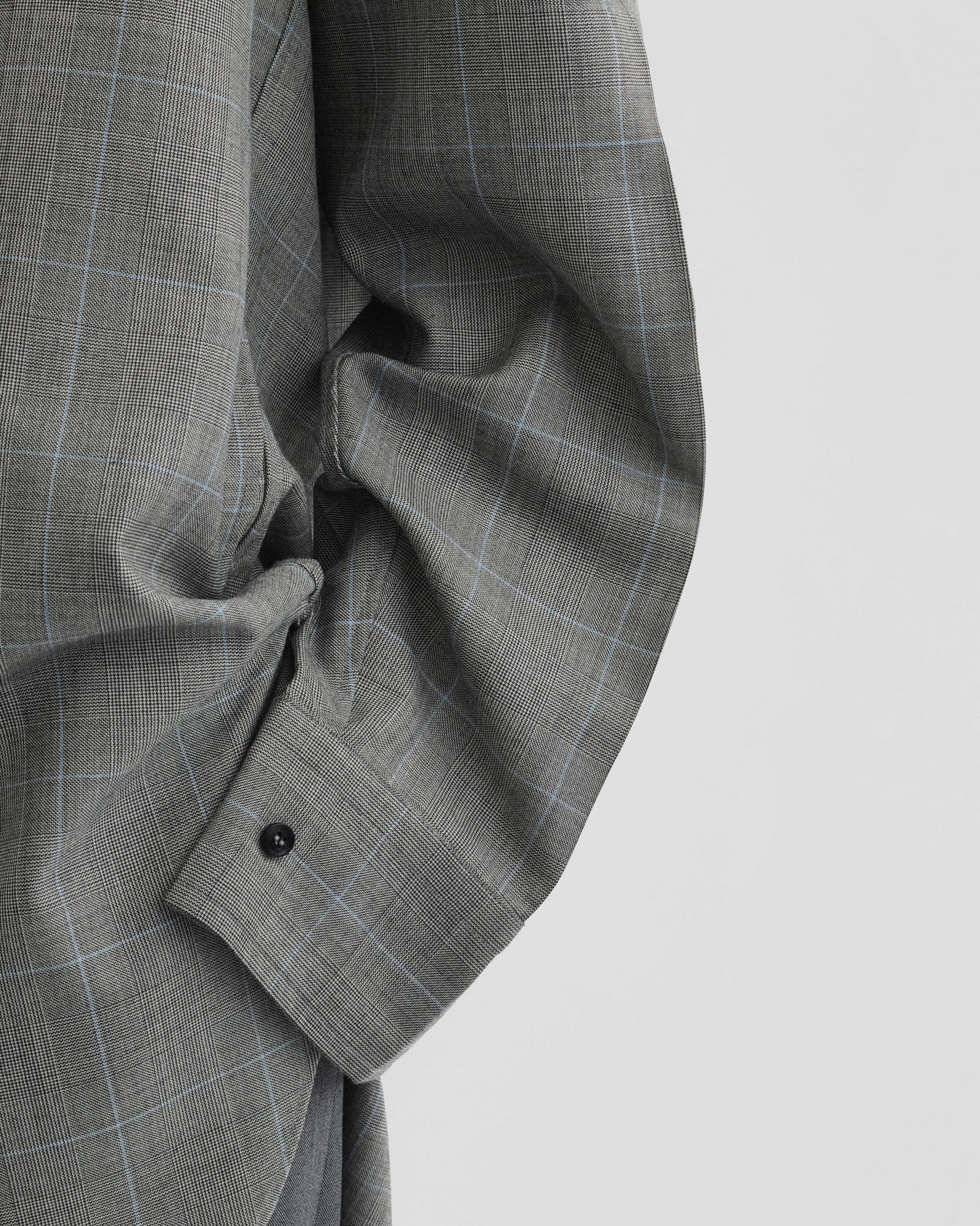 ELONGATED SHIRT | black-blue wool - Image 6