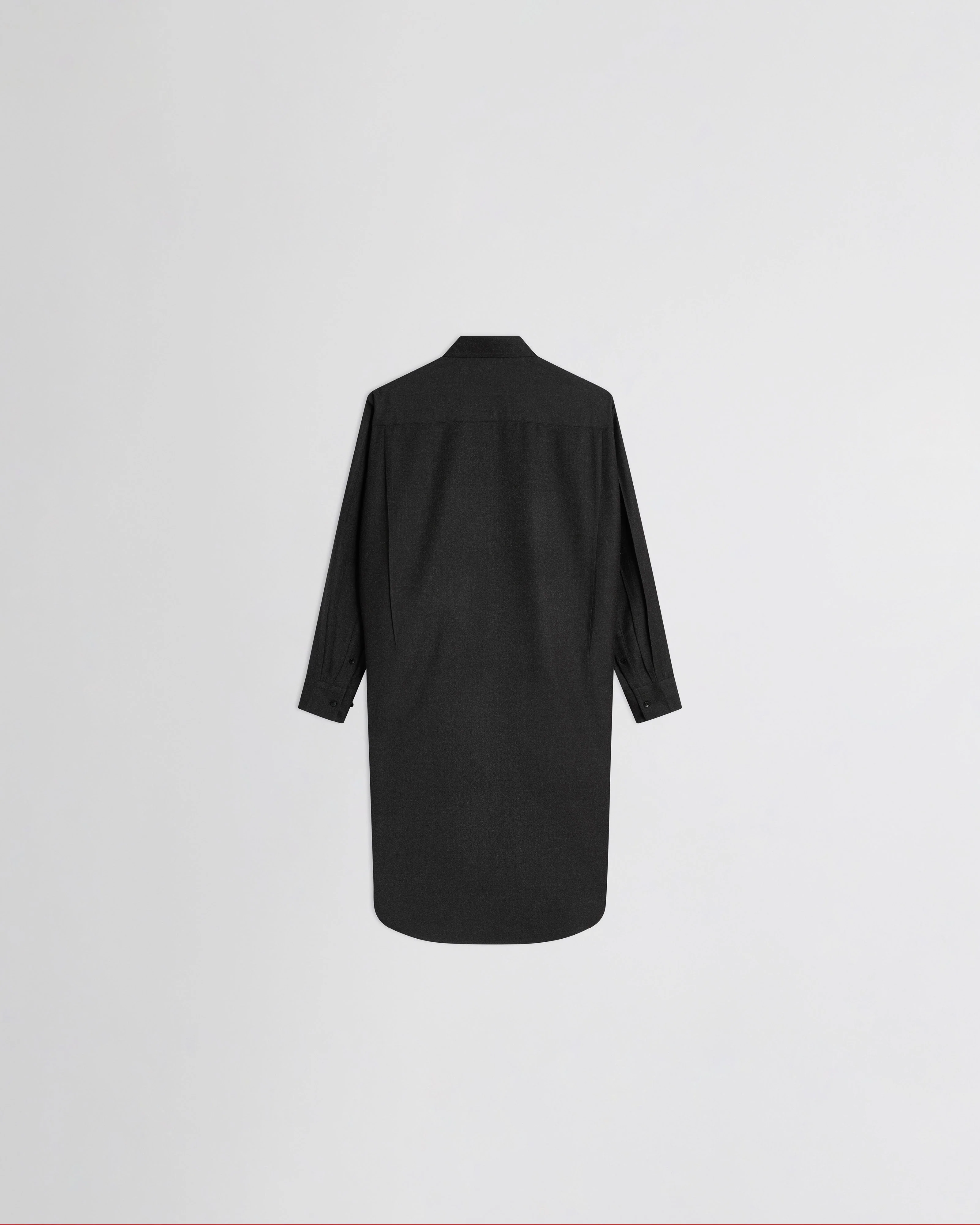 ELONGATED SHIRT | charcoal wool - Image 2