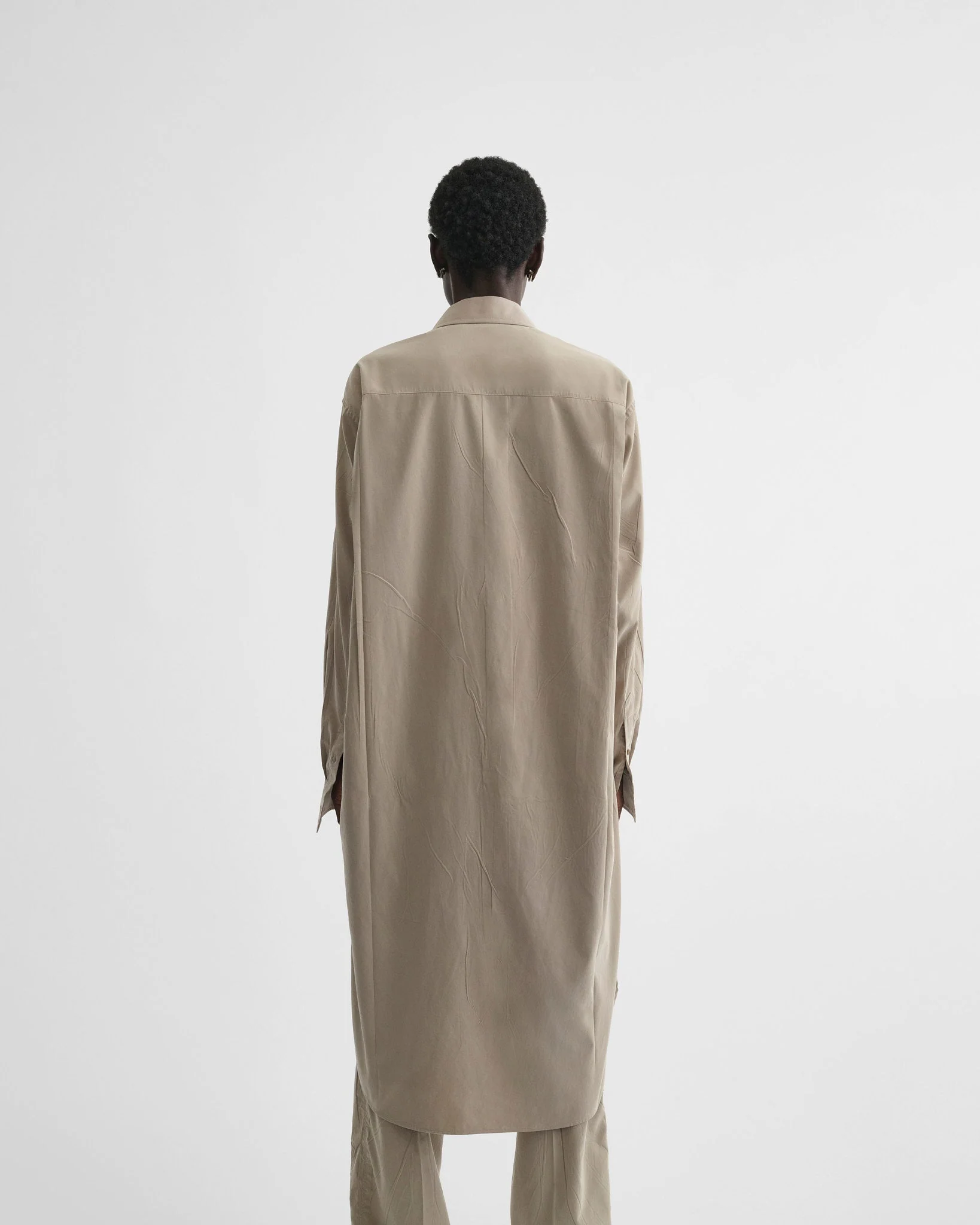 ELONGATED SHIRT | trench poly-twill - Image 6