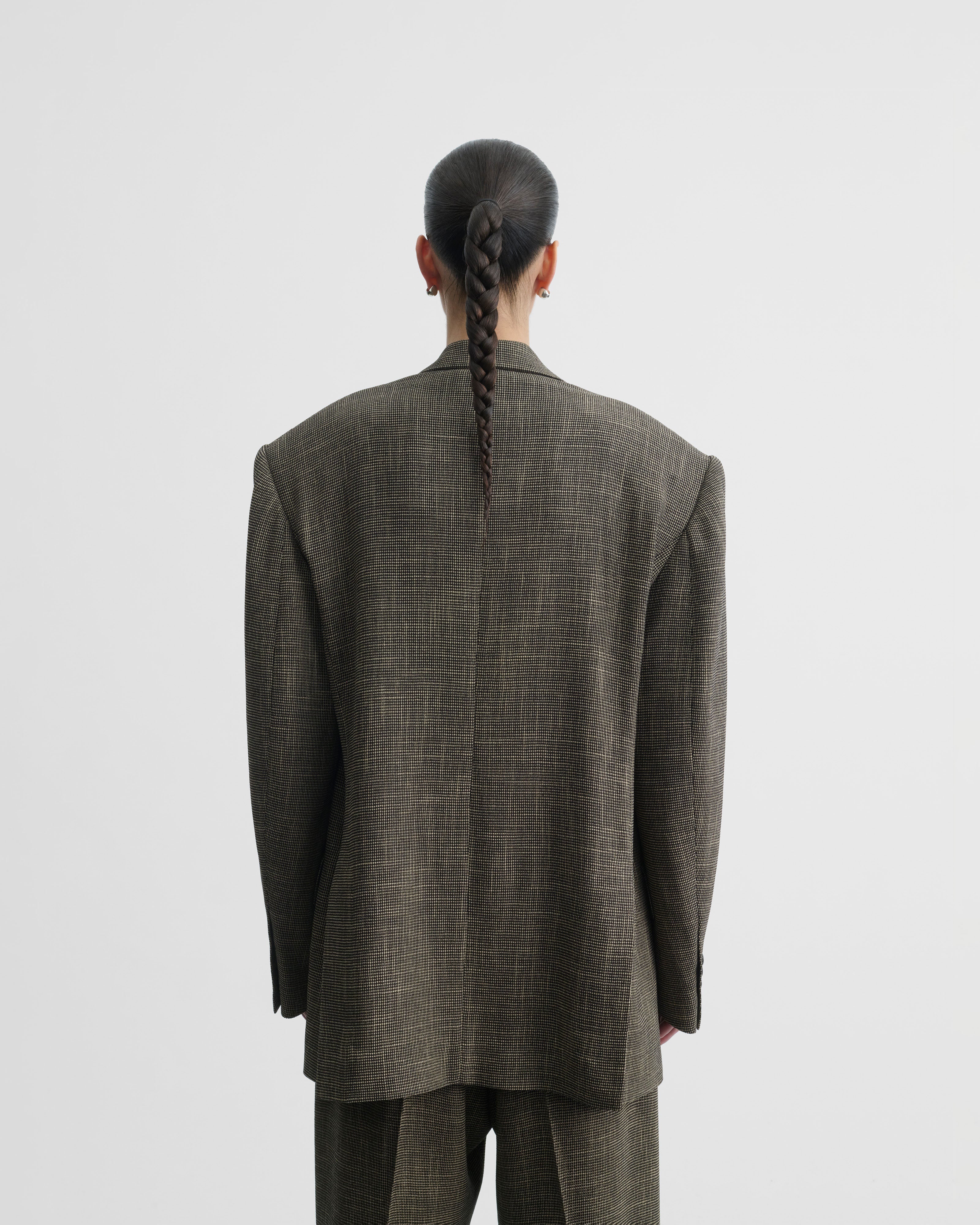 TAILORED JACKET | salt and pepper woven viscose - Image 6