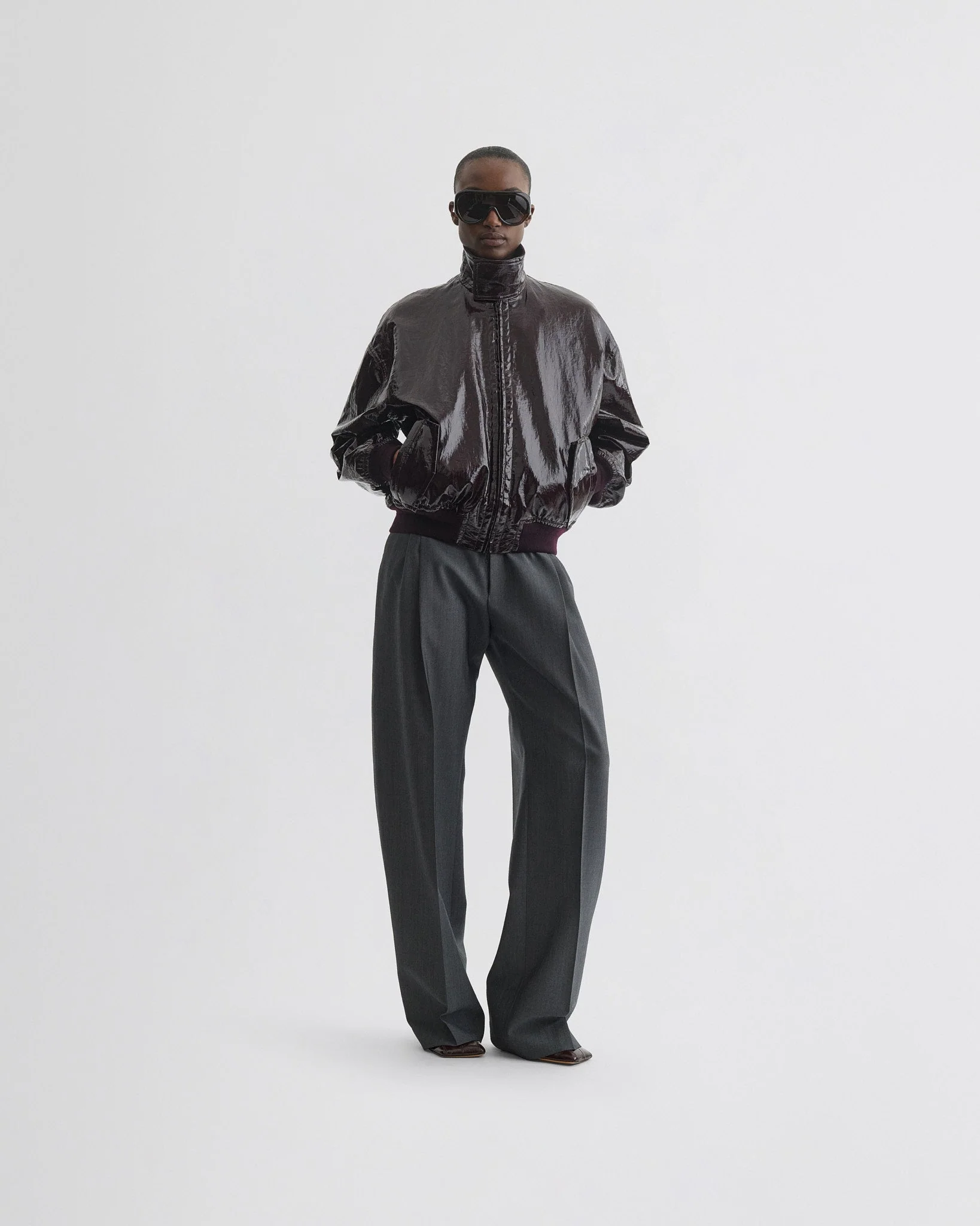 GOLF JACKET | burgundy linen canvas - Image 3