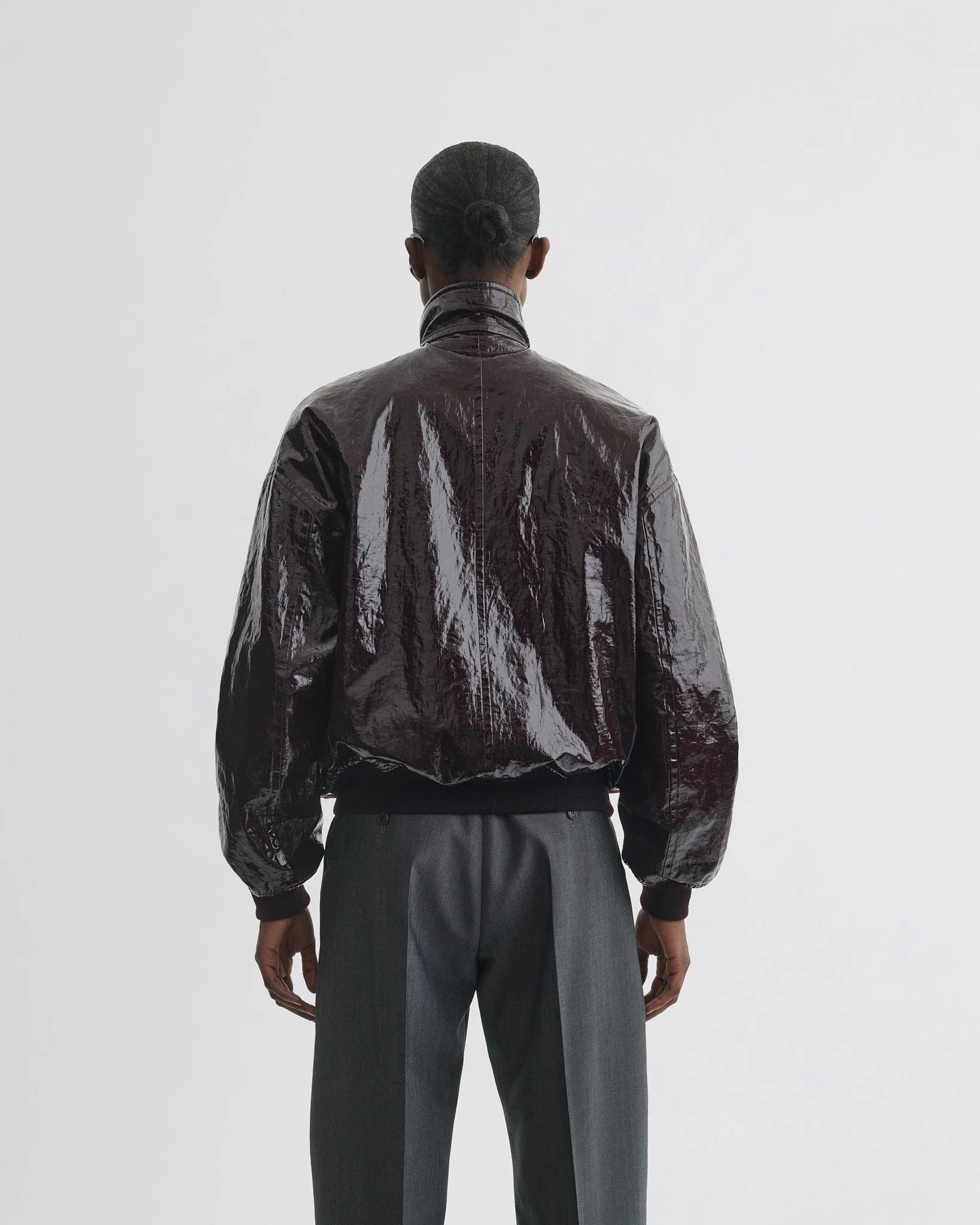 GOLF JACKET | burgundy linen canvas - Image 4