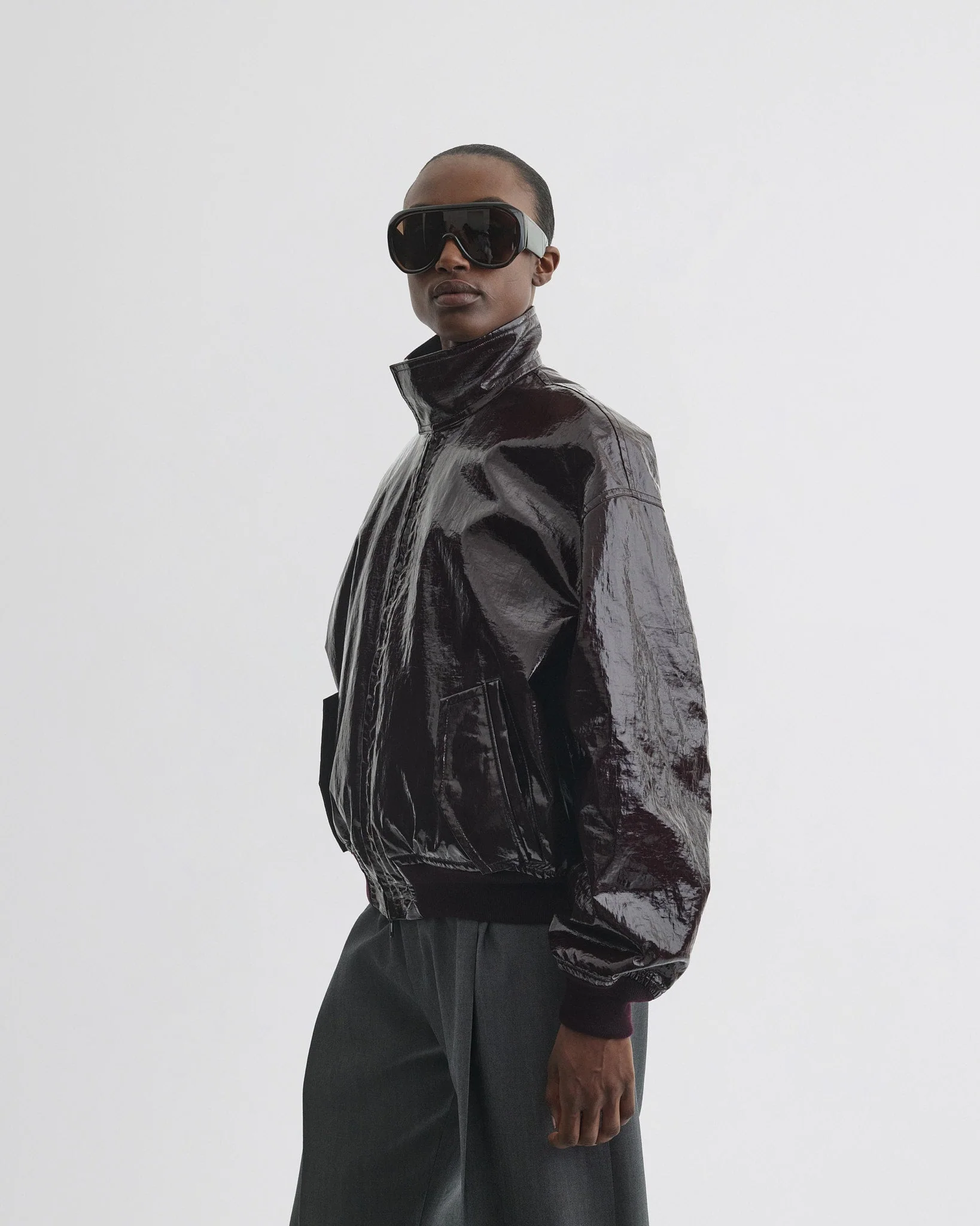 GOLF JACKET | burgundy linen canvas - Image 5