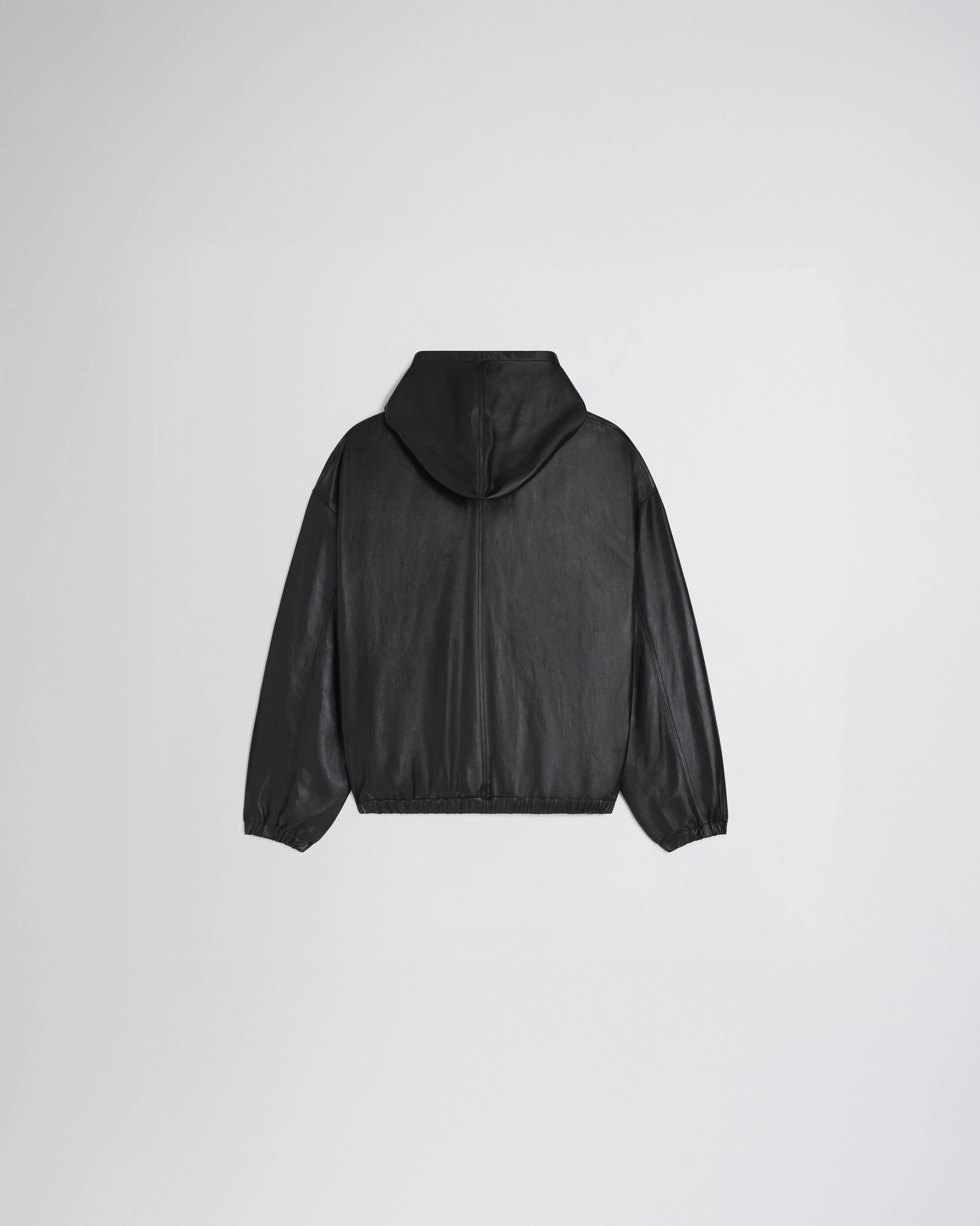 HOODED BOMBER | black leather - Image 2