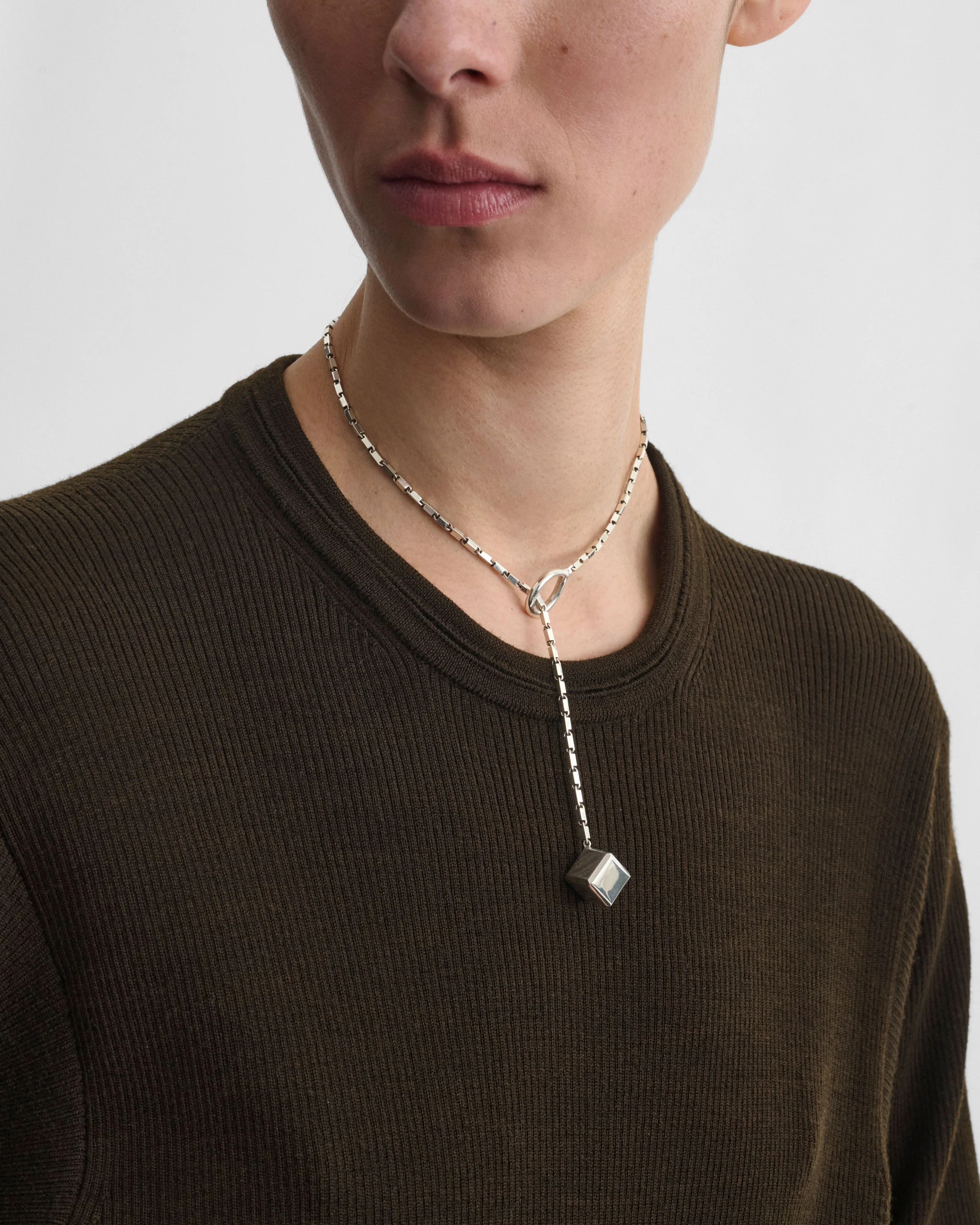 HOOP TIE PENDANT | sterling silver - Image 3