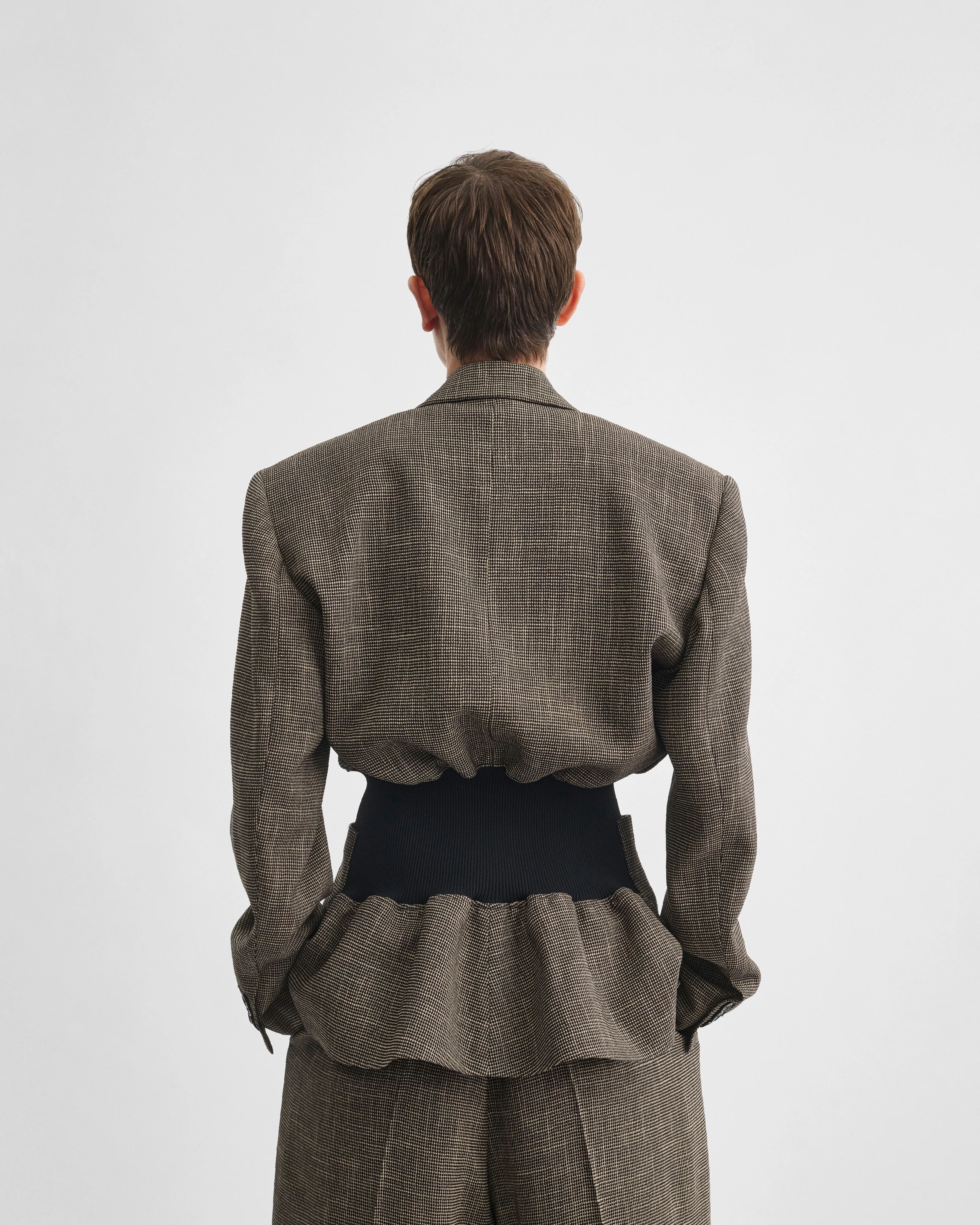 KICK TAILORED JACKET | salt and pepper viscose - Image 4