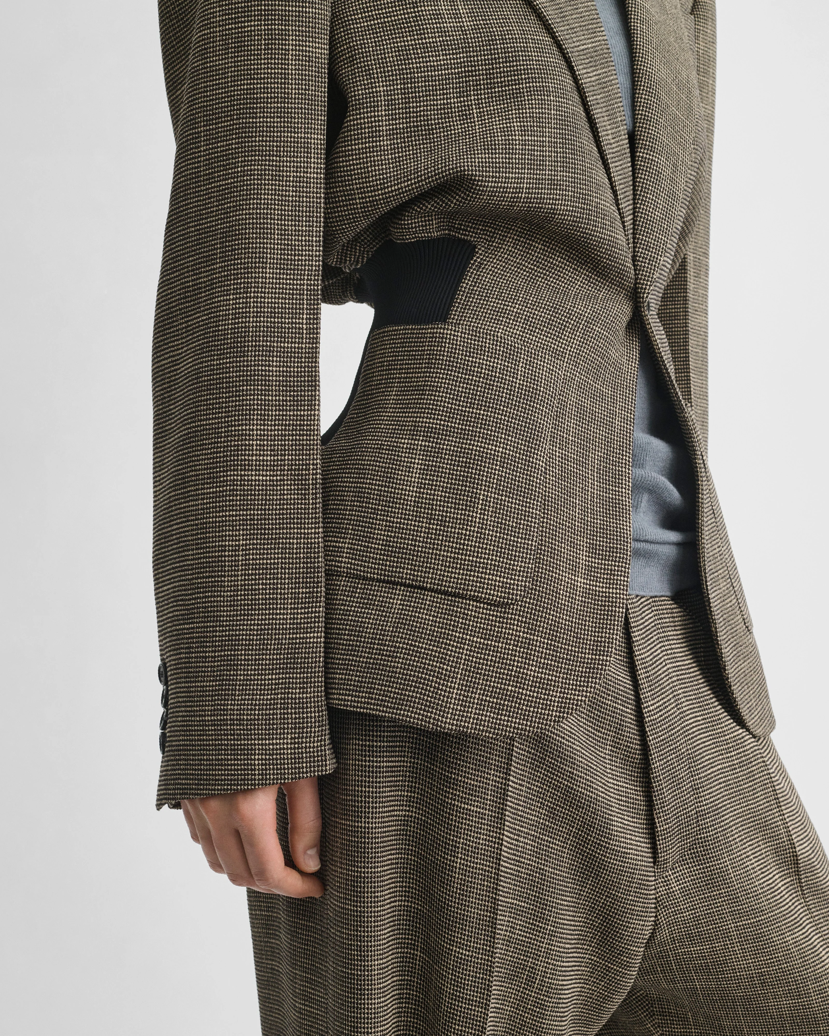 KICK TAILORED JACKET | salt and pepper viscose - Image 5