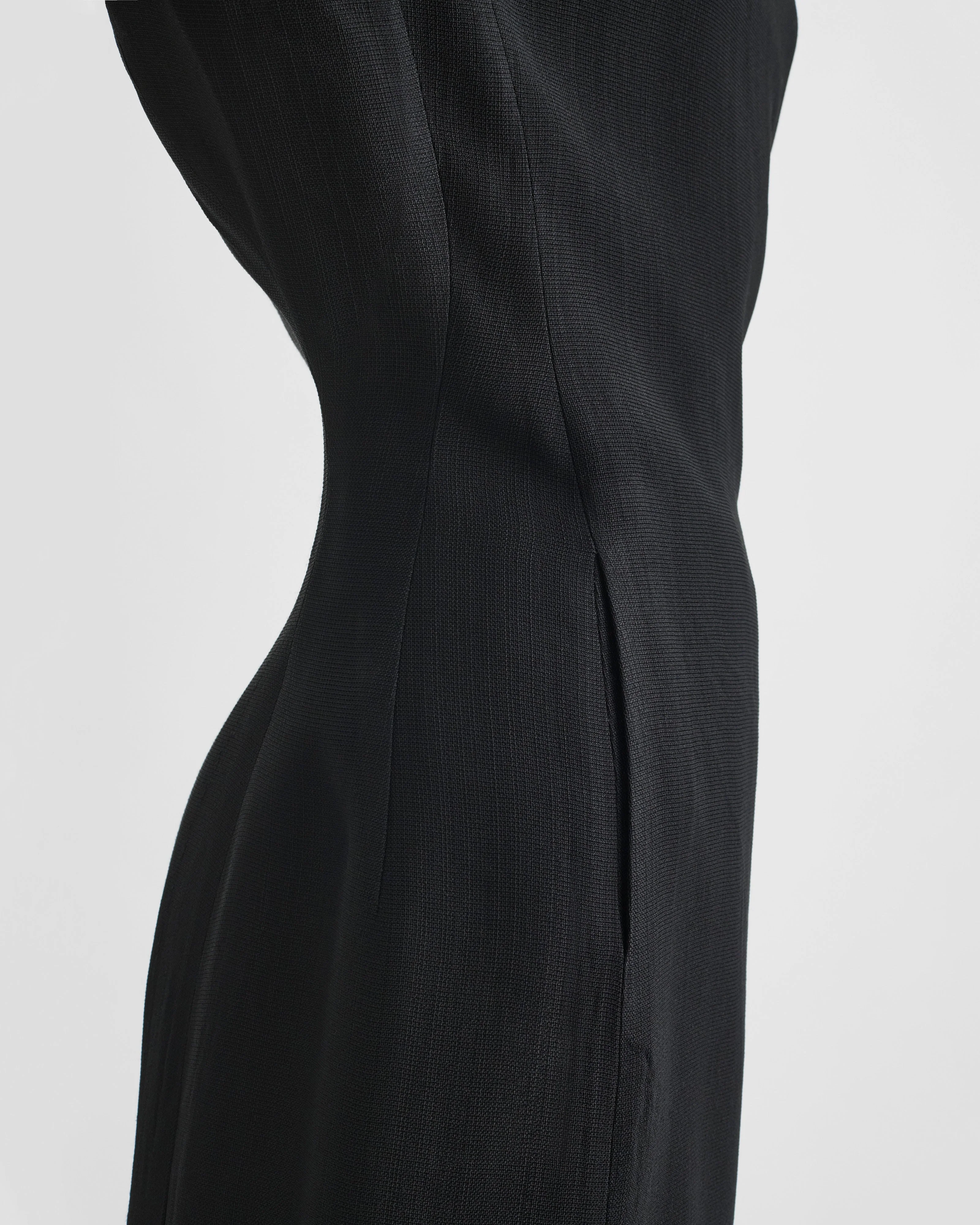 KINKED TAILORED DRESS | black viscose - Image 5