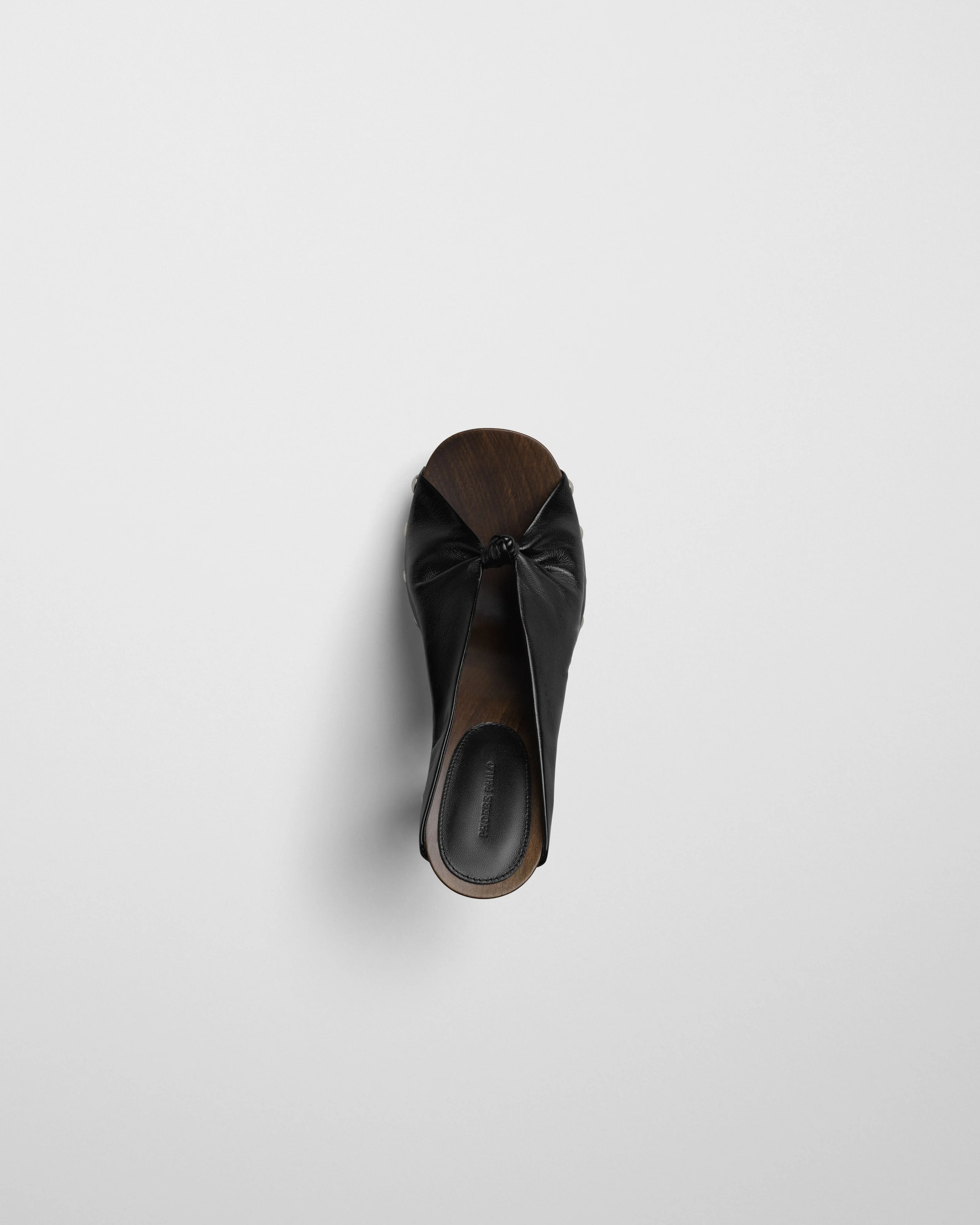 KNOTTED CLOG | black leather - Image 3