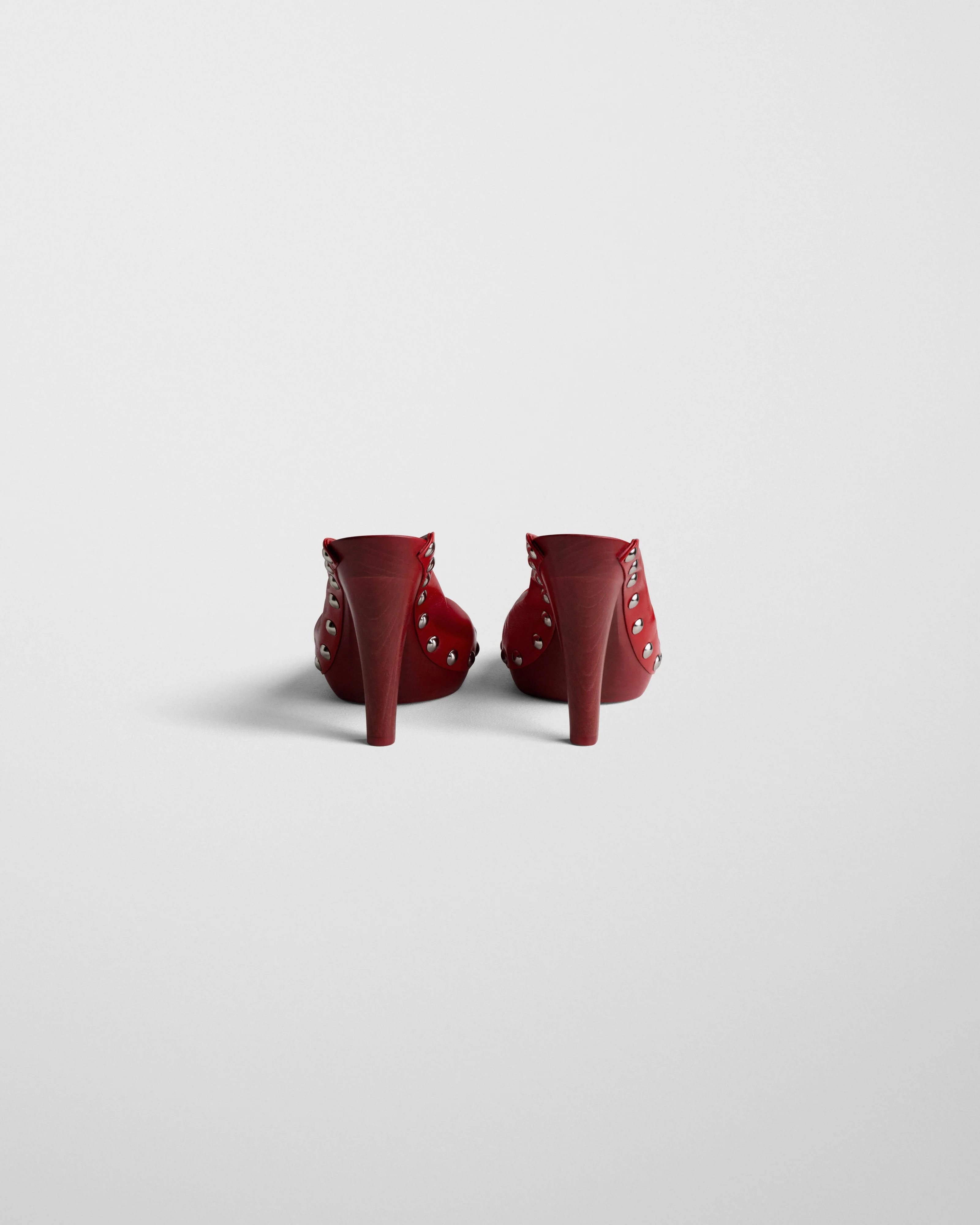 KNOTTED CLOG | candy red leather - Image 4