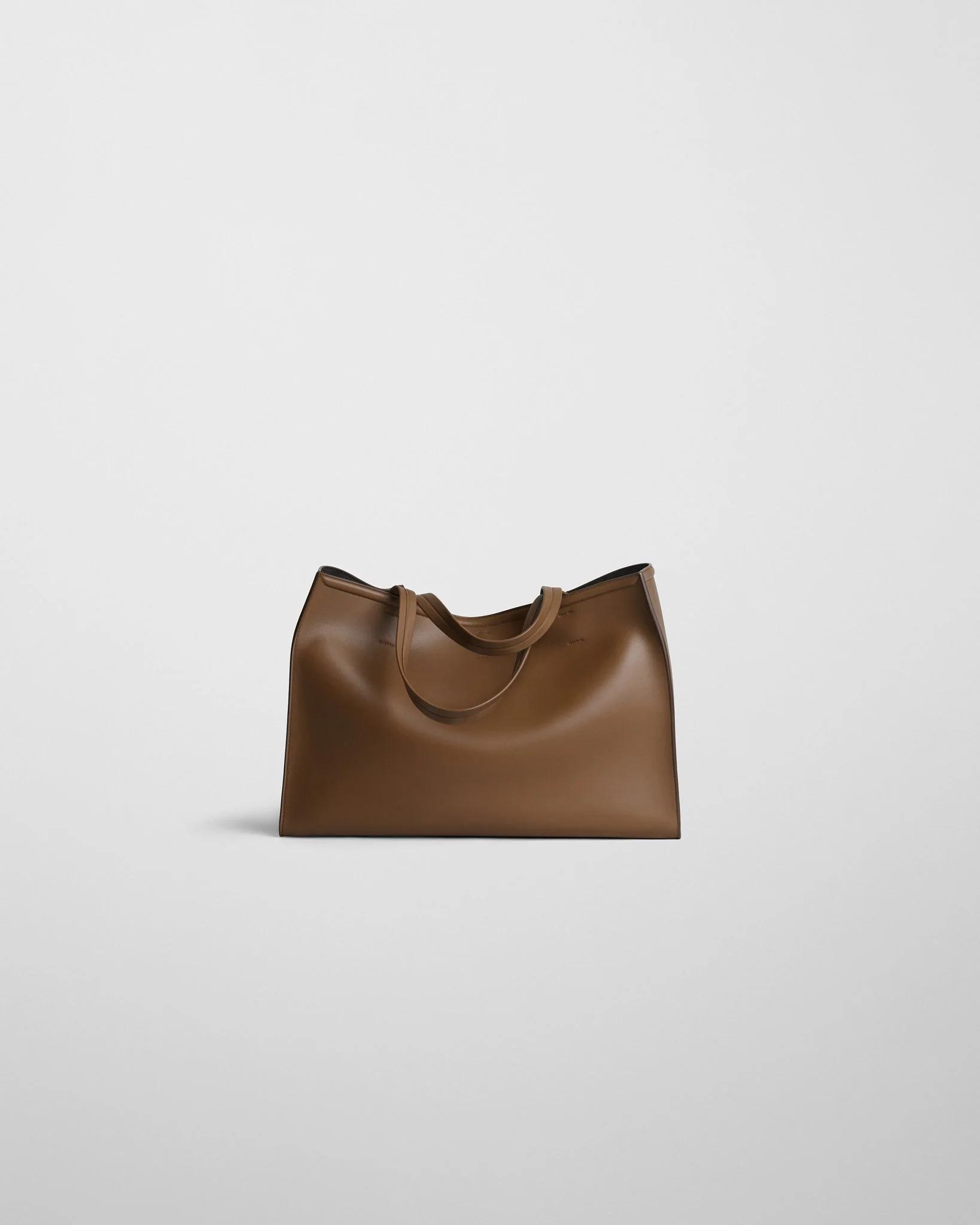LARGE SLOUCH CABAS | khaki leather