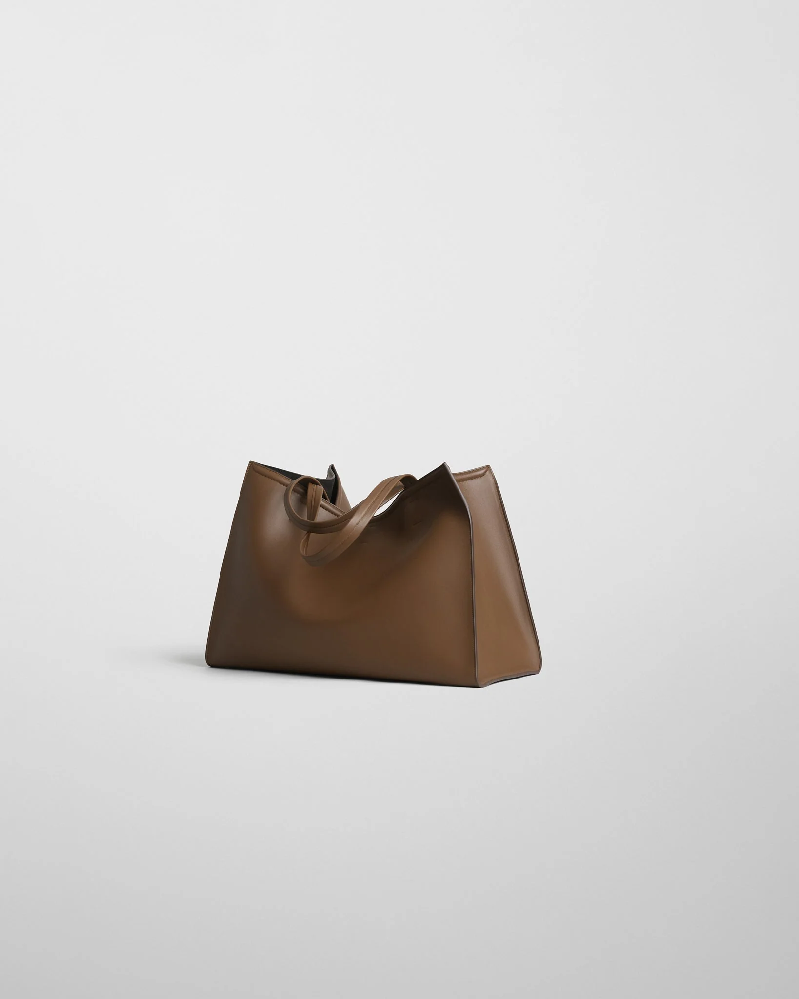 LARGE SLOUCH CABAS | khaki leather - Image 2