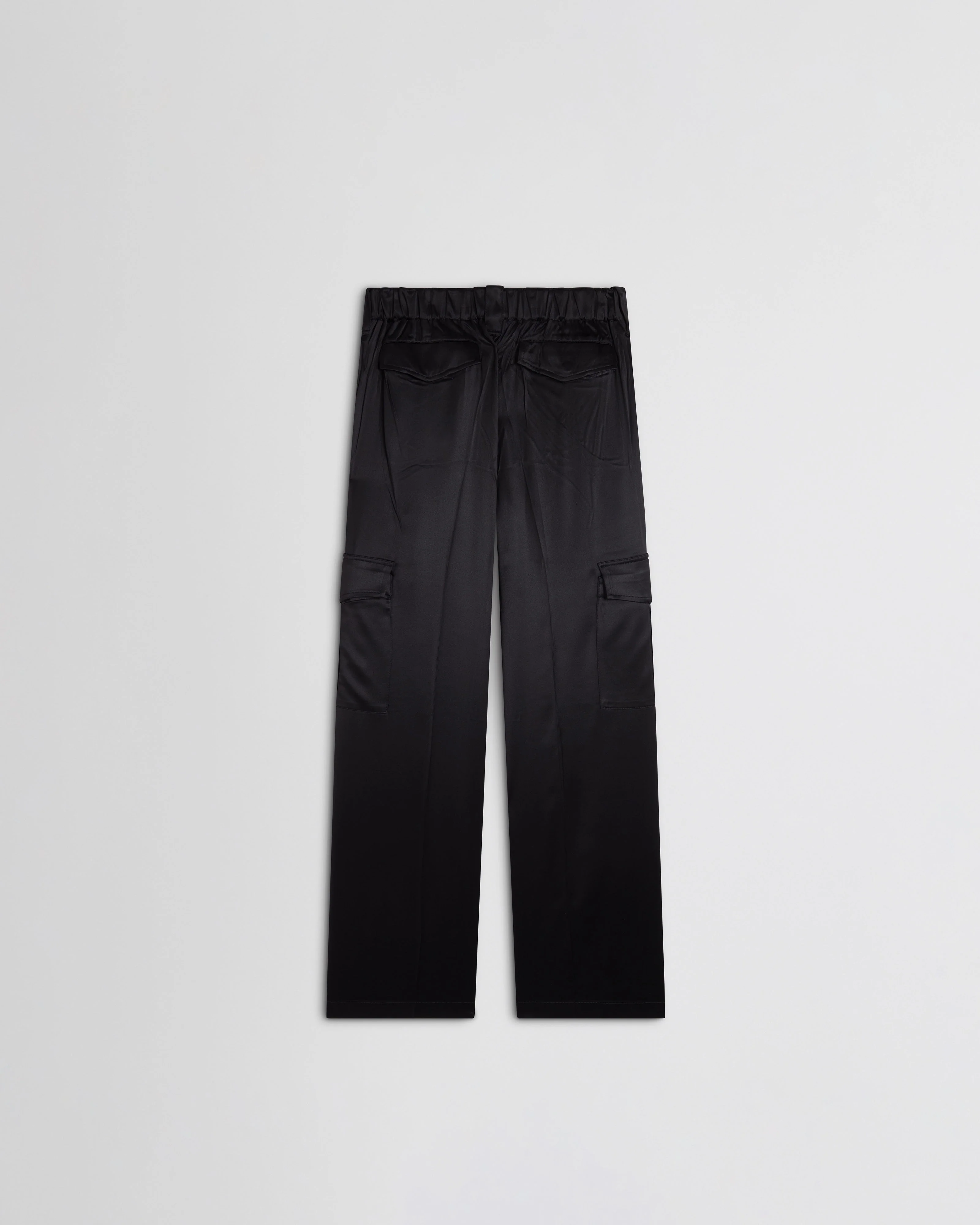LIQUID CARGO TROUSERS | black silk - Image 2
