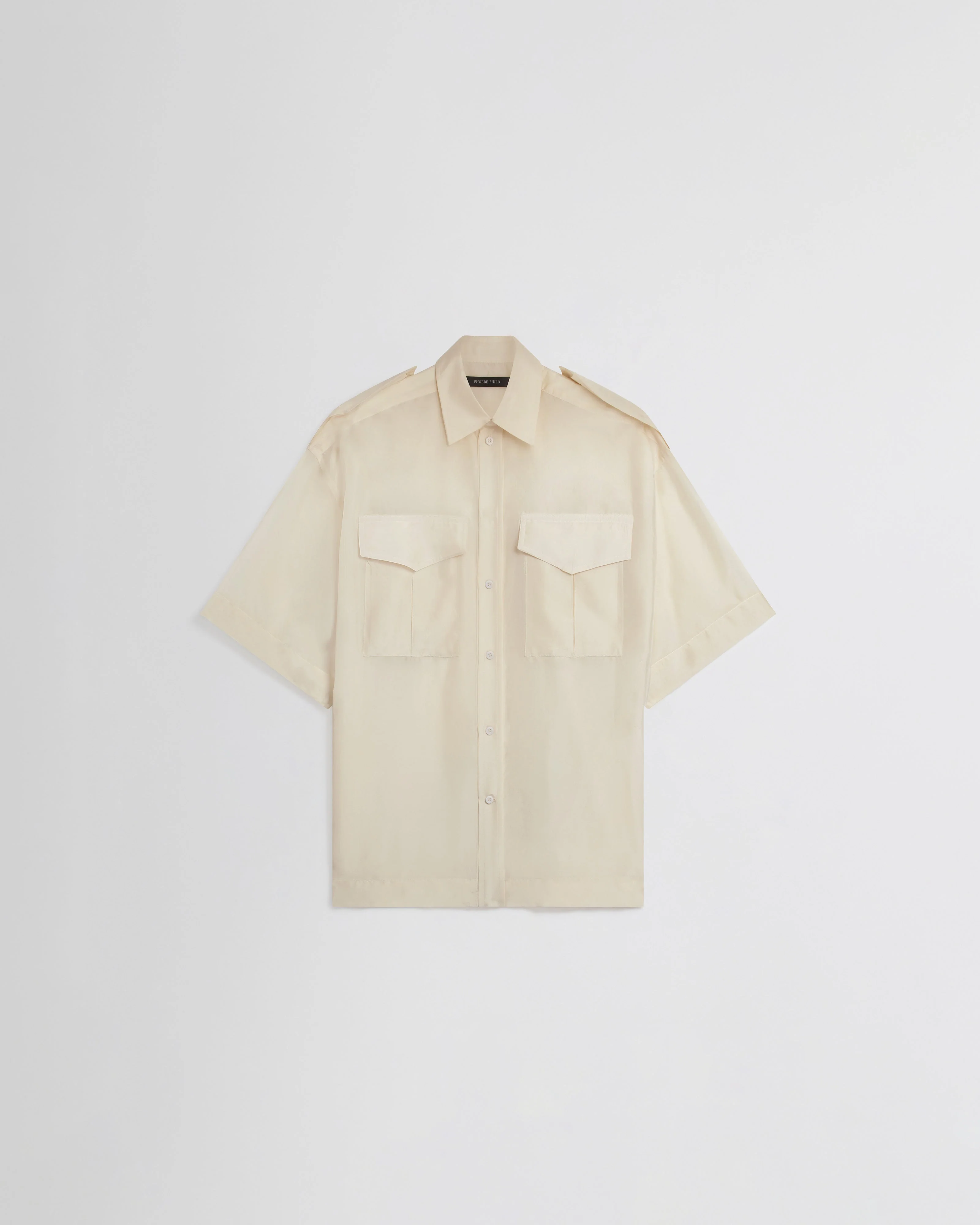 LITE UTILITY SHIRT | vanilla habotai silk