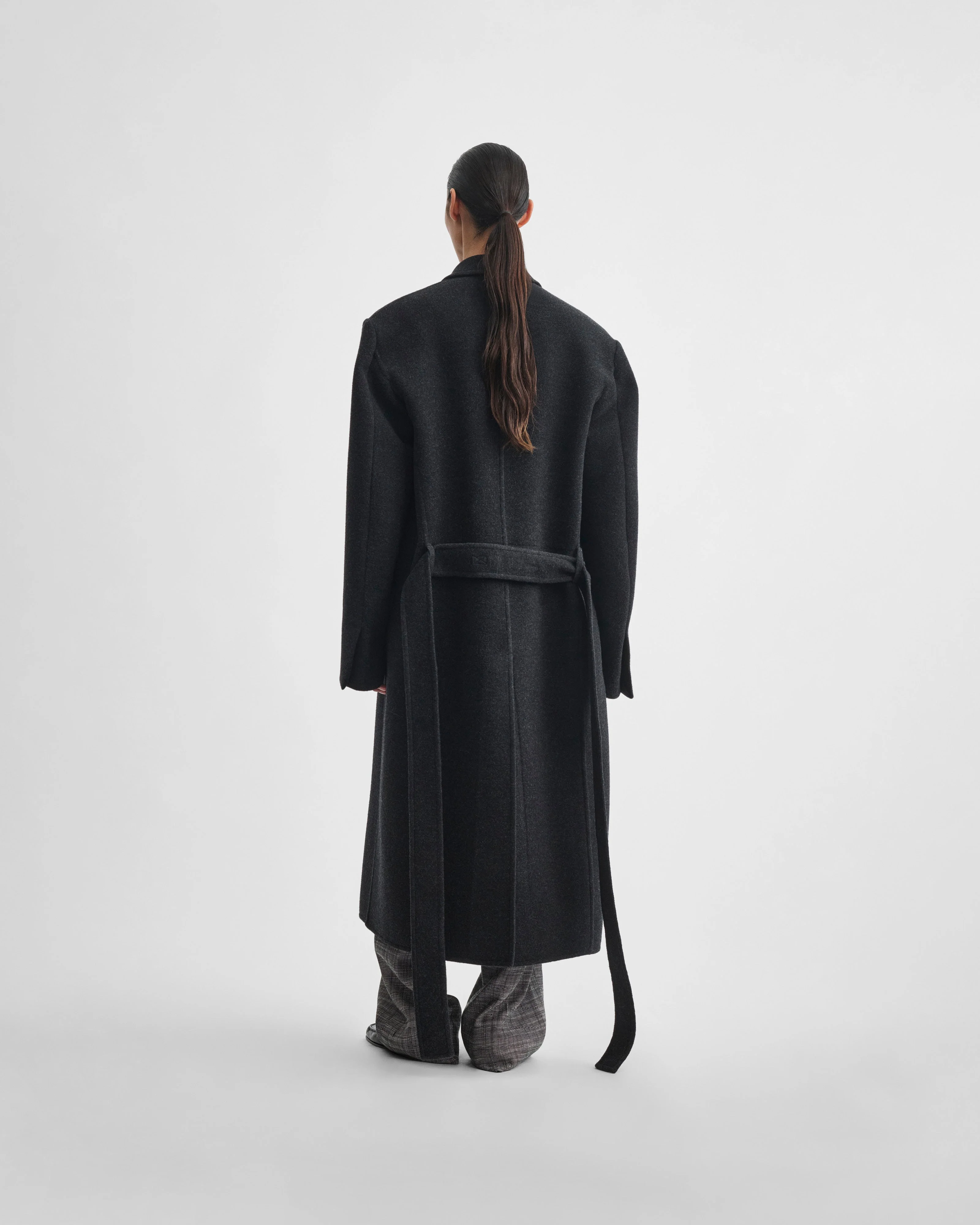 MAN'S ROBE COAT | anthracite wool - Image 5