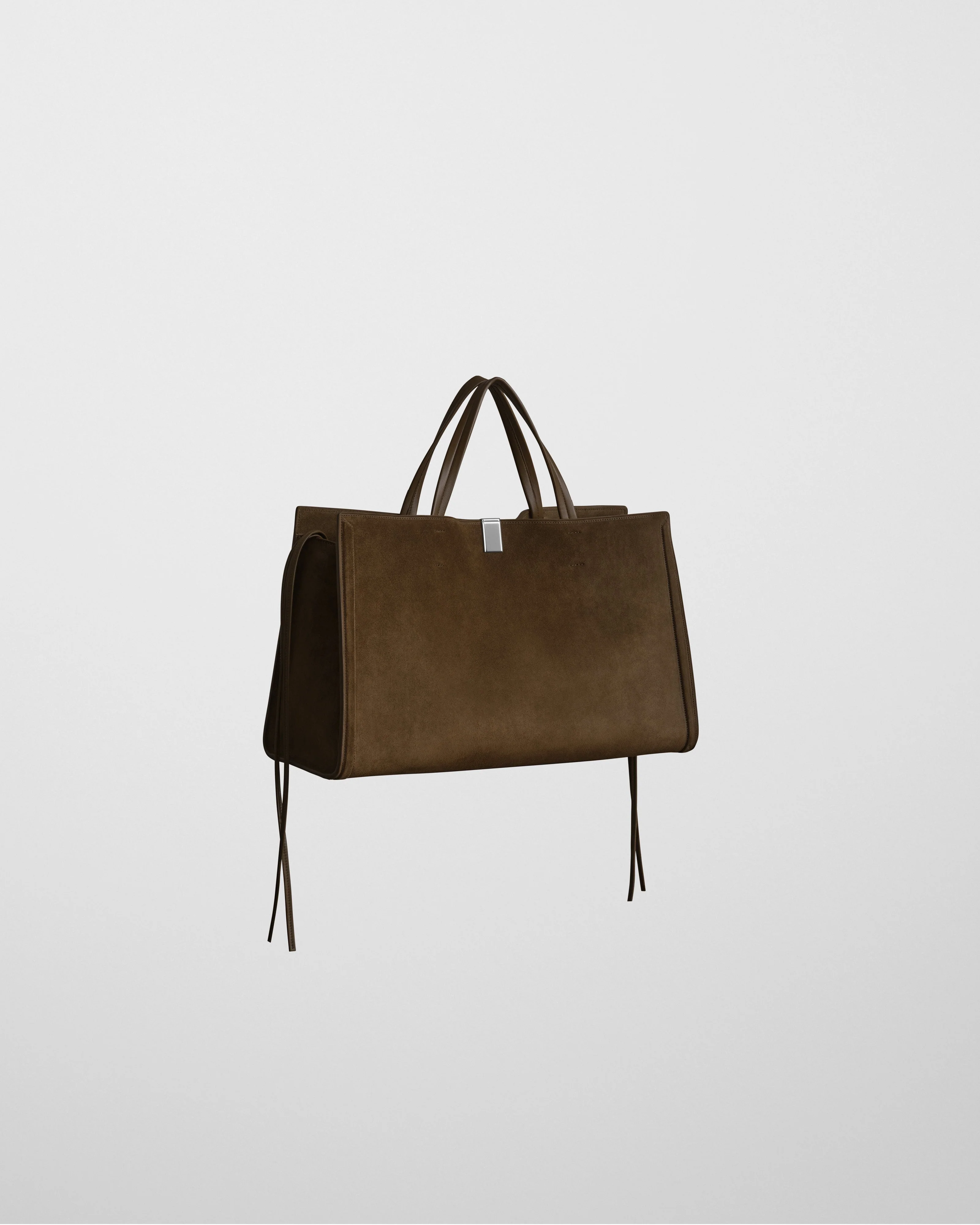 MEDIUM KIT CABAS | khaki suede leather - Image 3