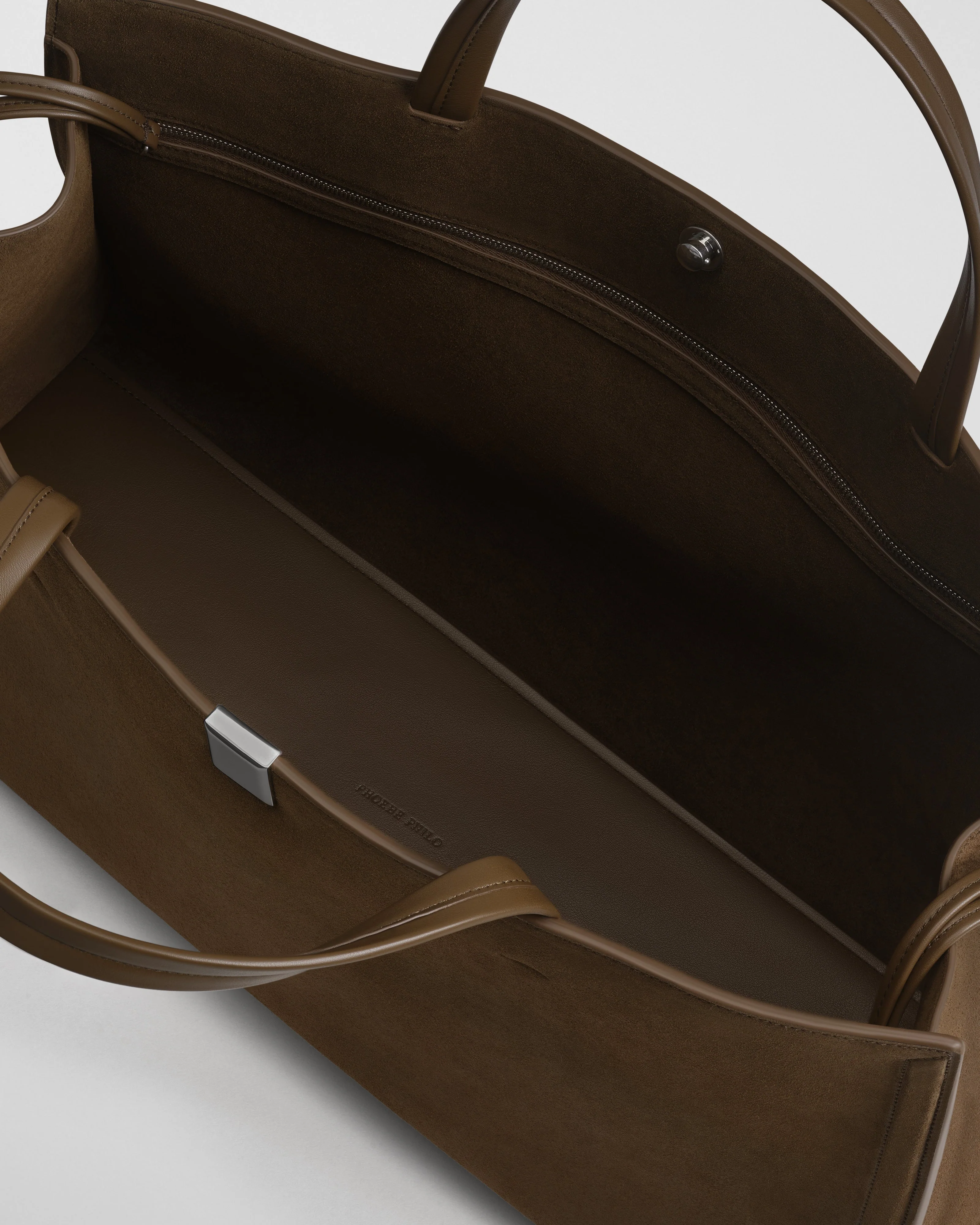 MEDIUM KIT CABAS | khaki suede leather - Image 4
