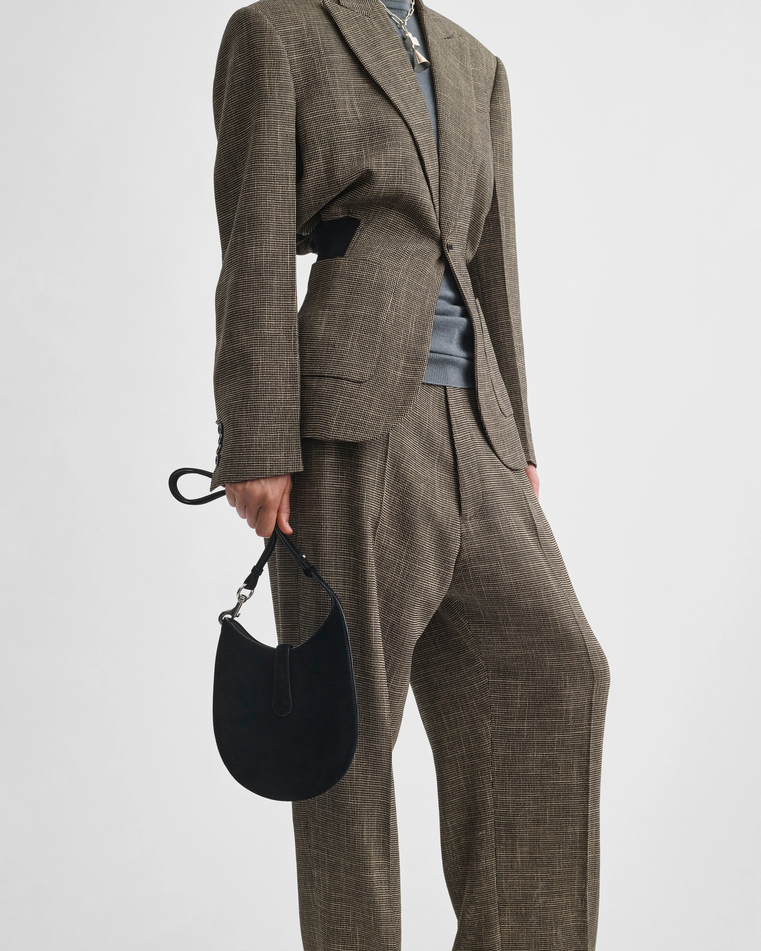 MINI BEAN SLING | black suede leather - Image 2
