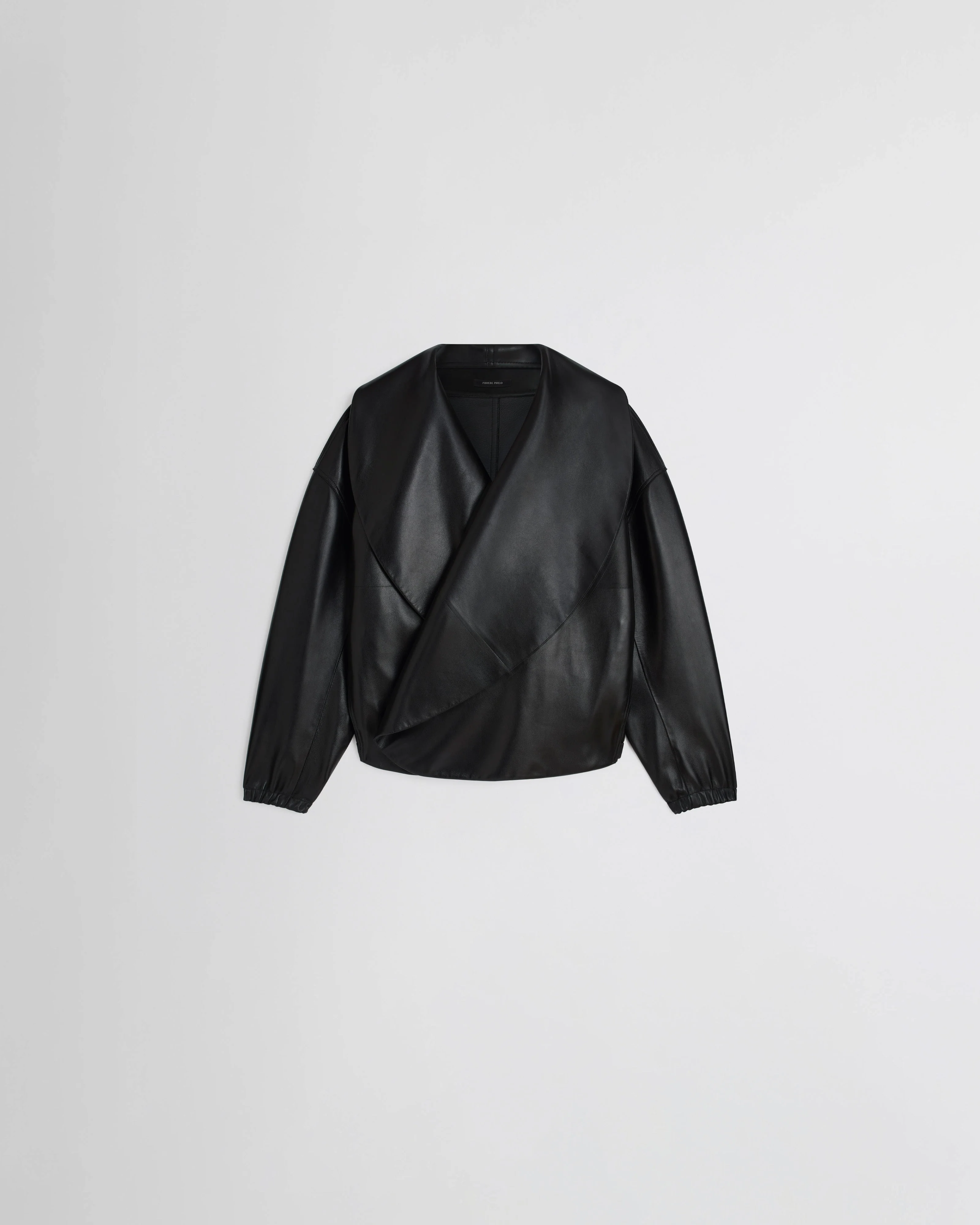 MOON BOMBER | black leather